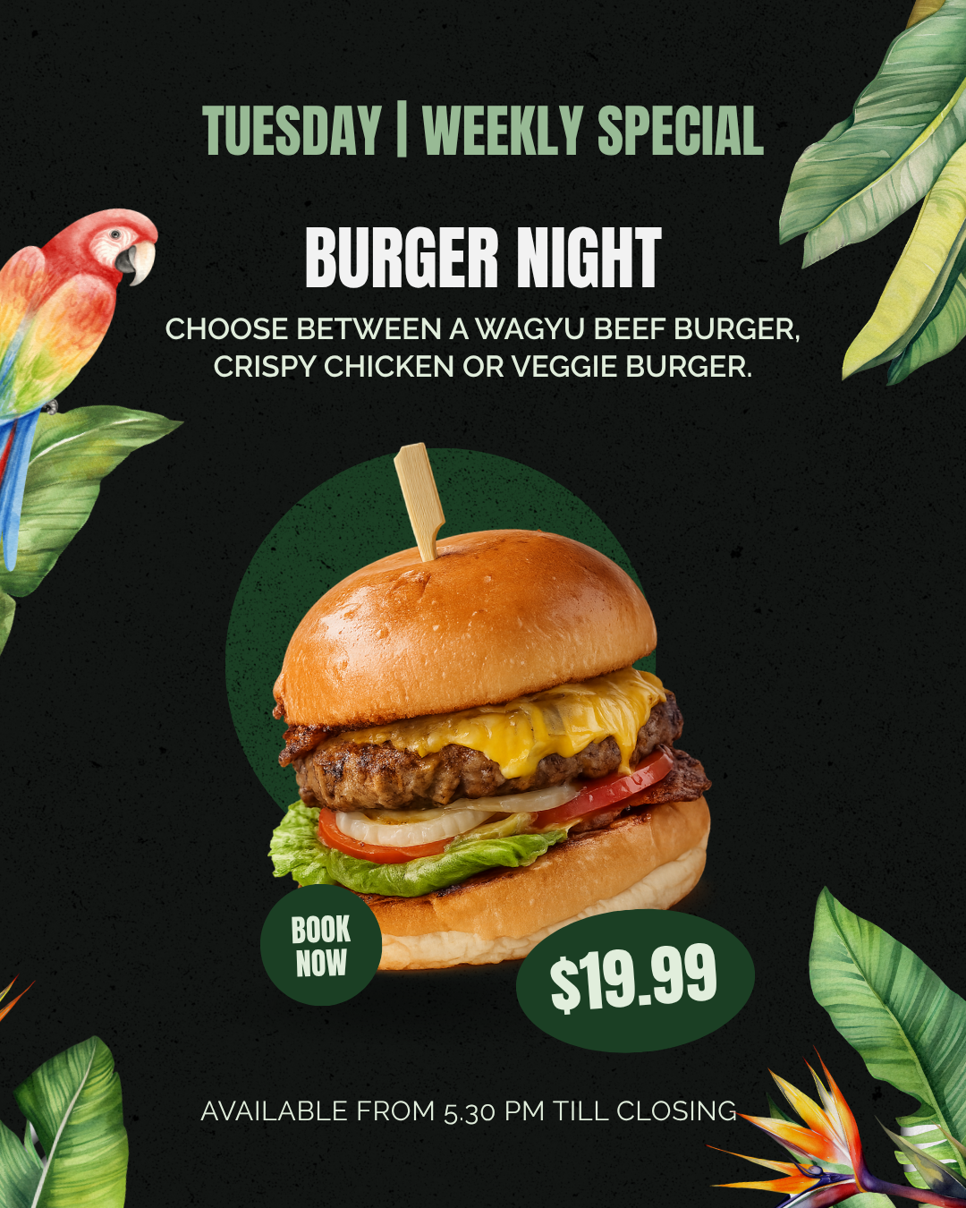 Tuesday Burger Night