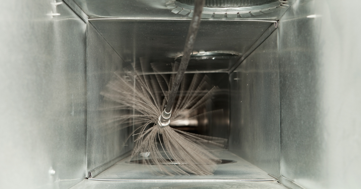 Professional commercial air duct cleaning service in a Boise business HVAC system