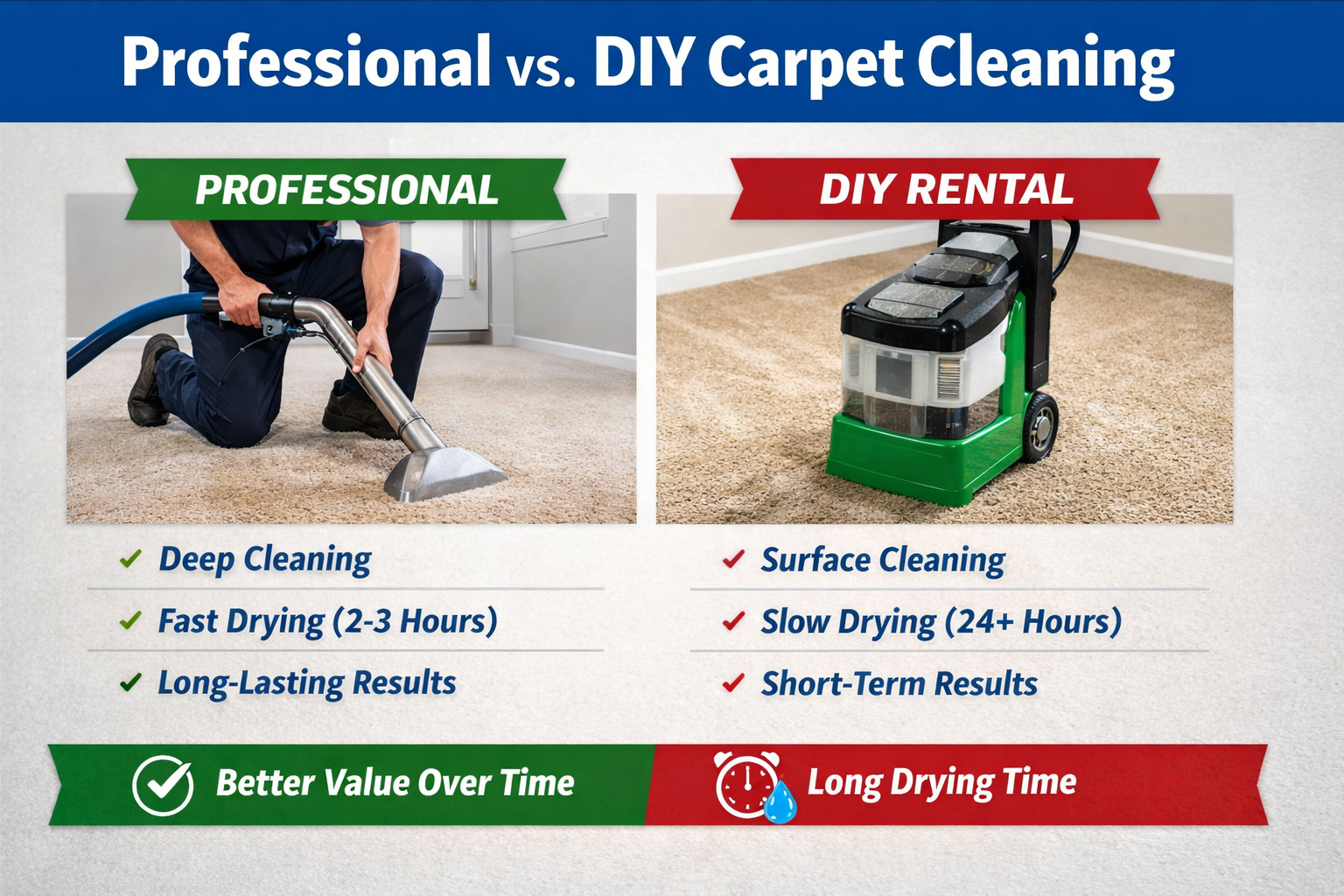 Professional Carpet Cleaning vs. DIY Machines: What’s Actually Worth It?