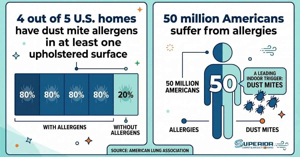 Superior Carpet and Air Duct Cleaning Treasure Valley dust mite allergen statistics American Lung Association