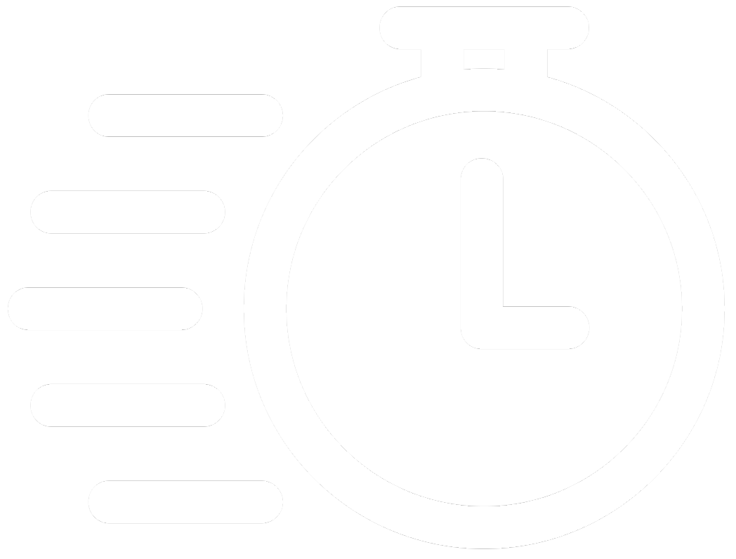 Icon of a stopwatch with motion lines indicating speed or urgency.