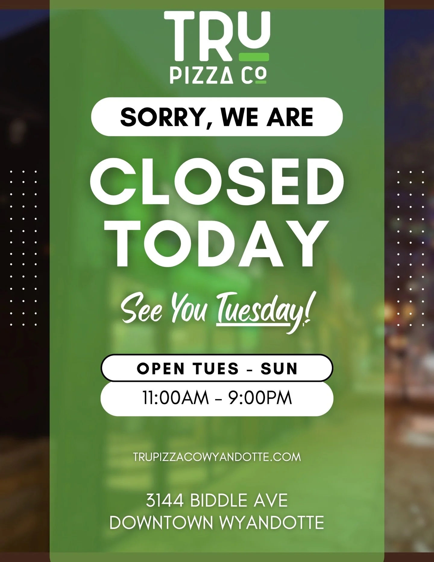 What an opening week! 🎉 We are completely blown away by the love and support &mdash; so much so that we are officially OUT of food. 🙈

We&rsquo;ll be closed tomorrow to restock and reset, and will be back in action Tuesday 11:00am&ndash;9:00pm.

Th