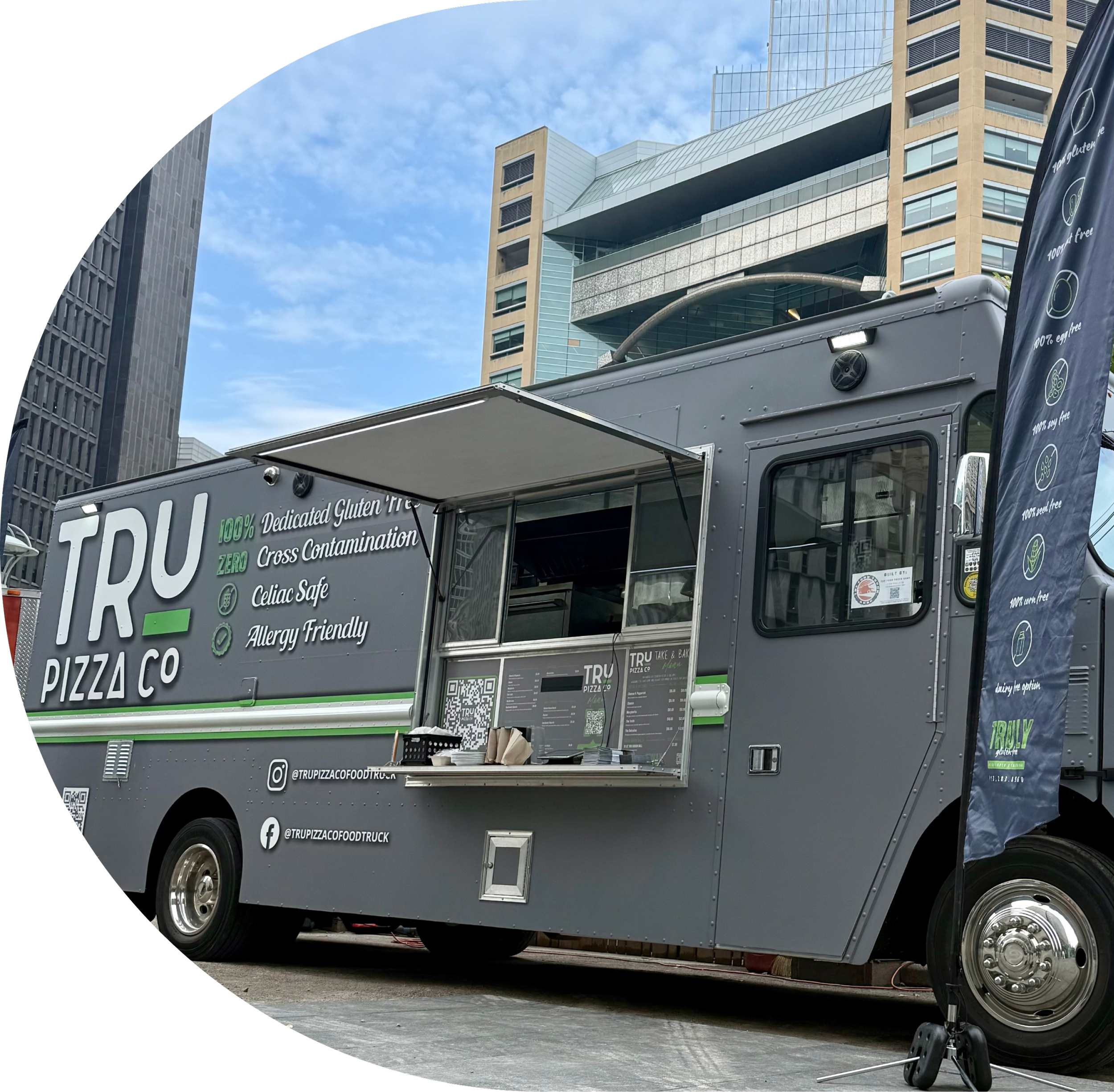 TRU Pizza Co. gluten-free pizza food truck serving Wyandotte and Metro Detroit.