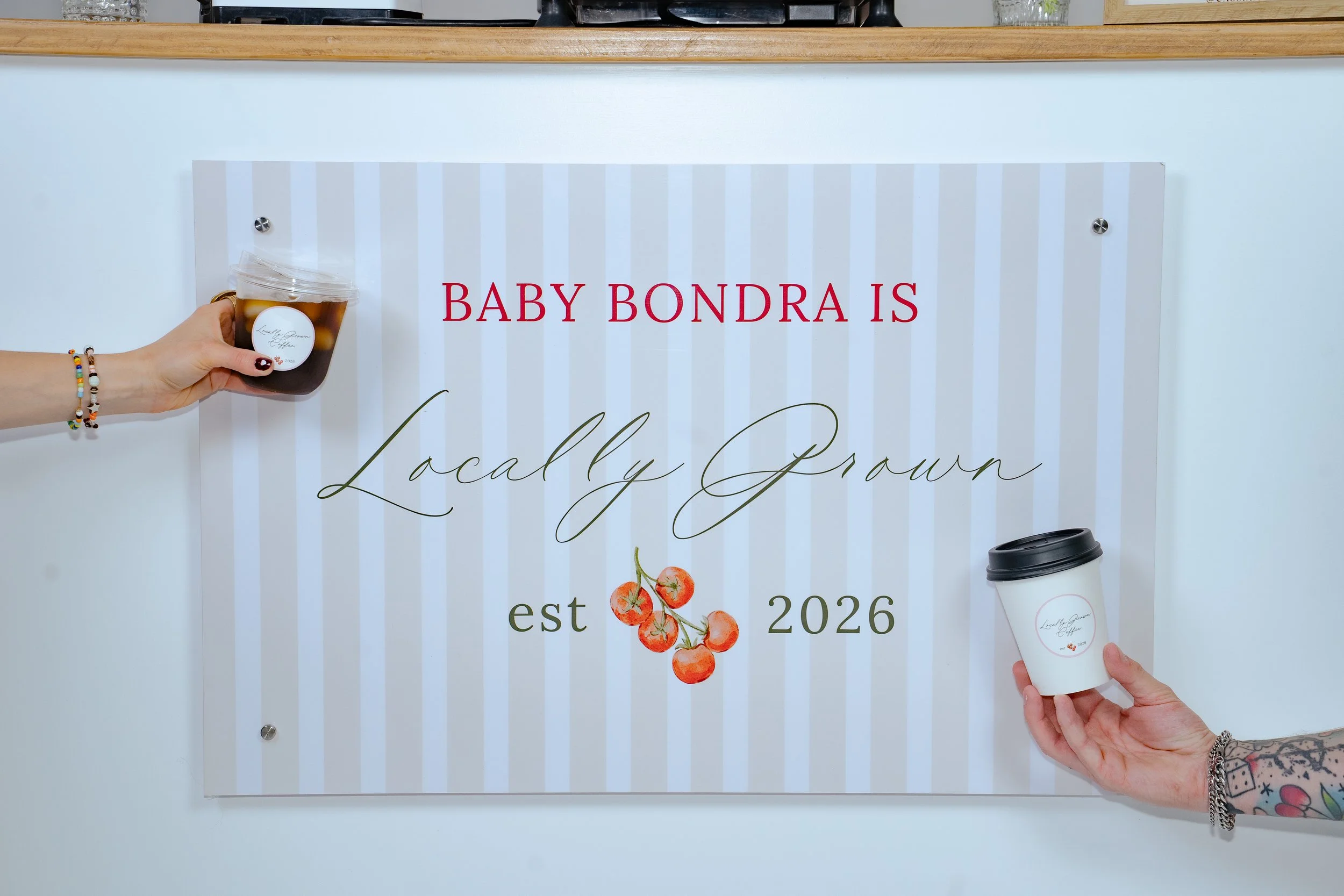 Customizable Coffee Cart for Weddings, Corporate events, & Private events.