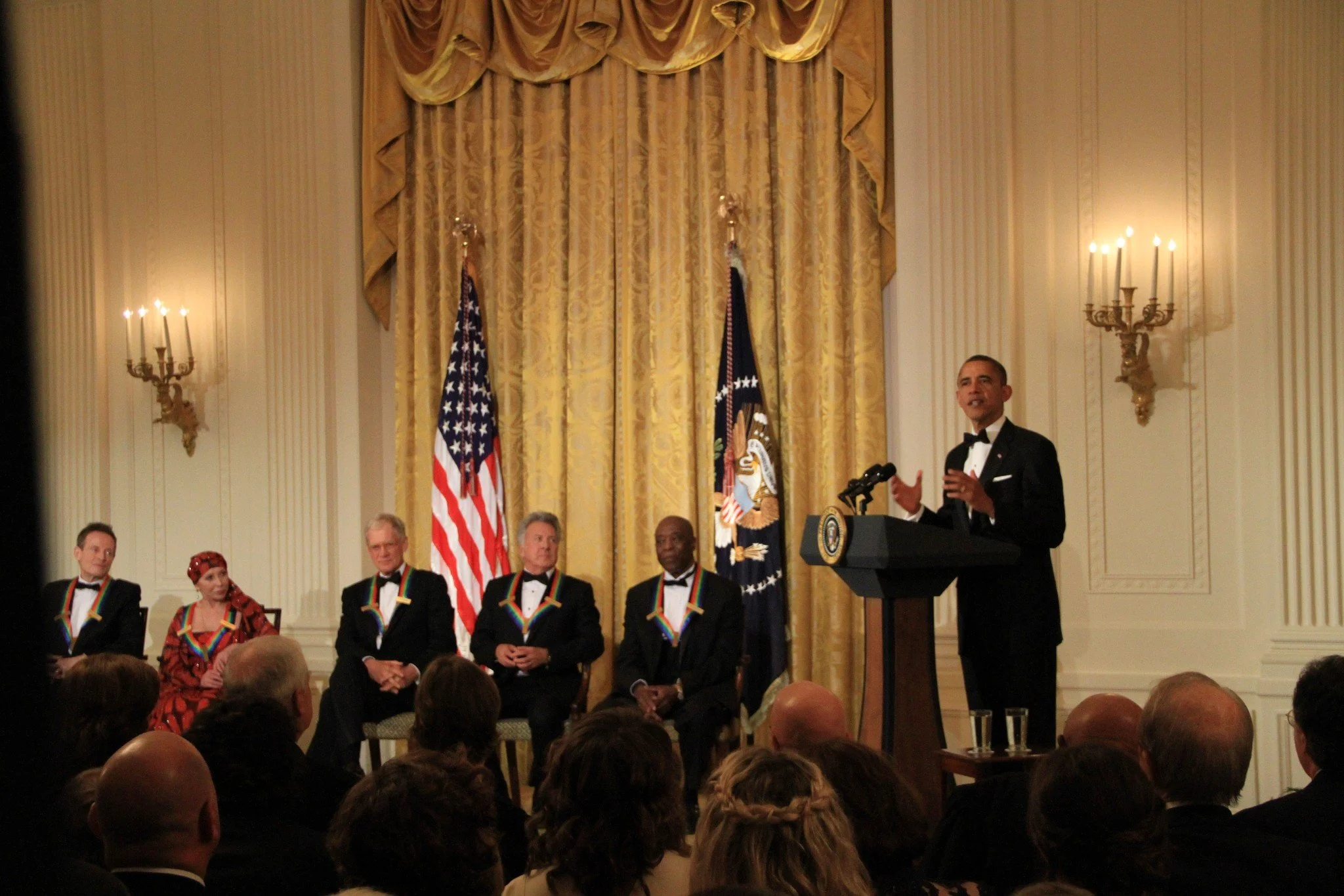 Barack Obama presenting the Kennedy Center Honors in the East Room.