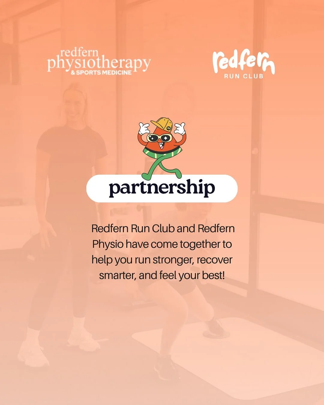 Big news! 🏃&zwj;♀️💥
 We&rsquo;ve partnered with the awesome teams at @redfernphysio and @alexandriaphysio to keep you running strong and feeling good.

Redfern Run Club members get: 💸 $30 off your first consult 💸 $10 off all follow-ups
 🫶🏼 Avai