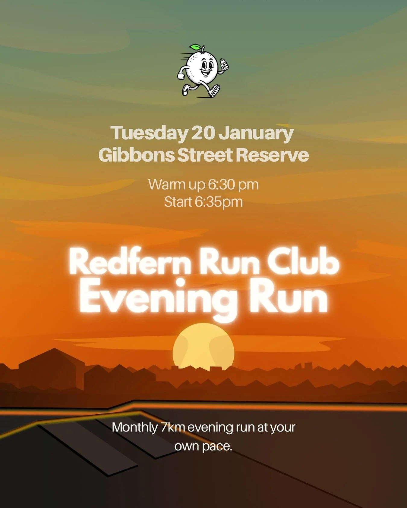 Come for the run and stay for the 🍻
Come and join us for our monthly Evening Run
7kms Starting from Gibbons St Reserve