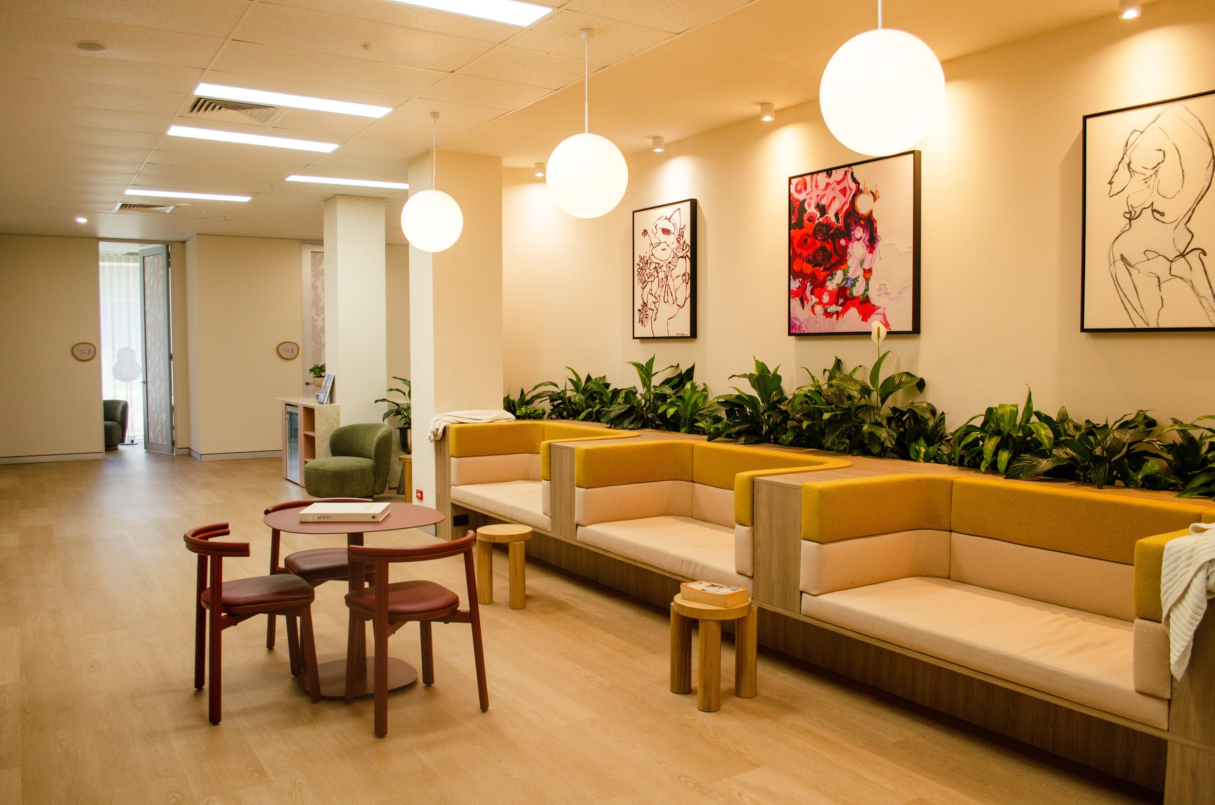 waiting area at belle