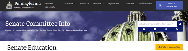PA Senate Education Committee Advances SB 1014 to Senate Floor