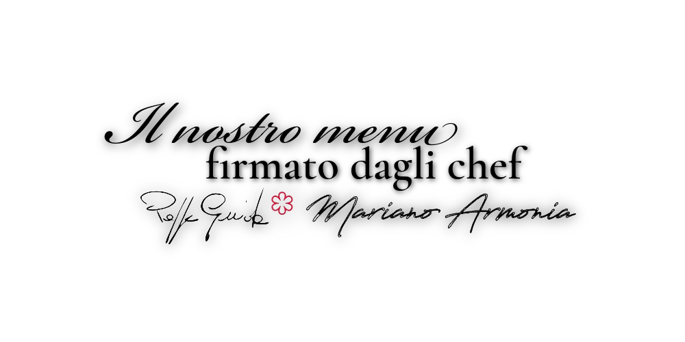 Il nostro menu firmato dagli chef Peppe Guida e Mariano Armonia di Armonì Restaurant