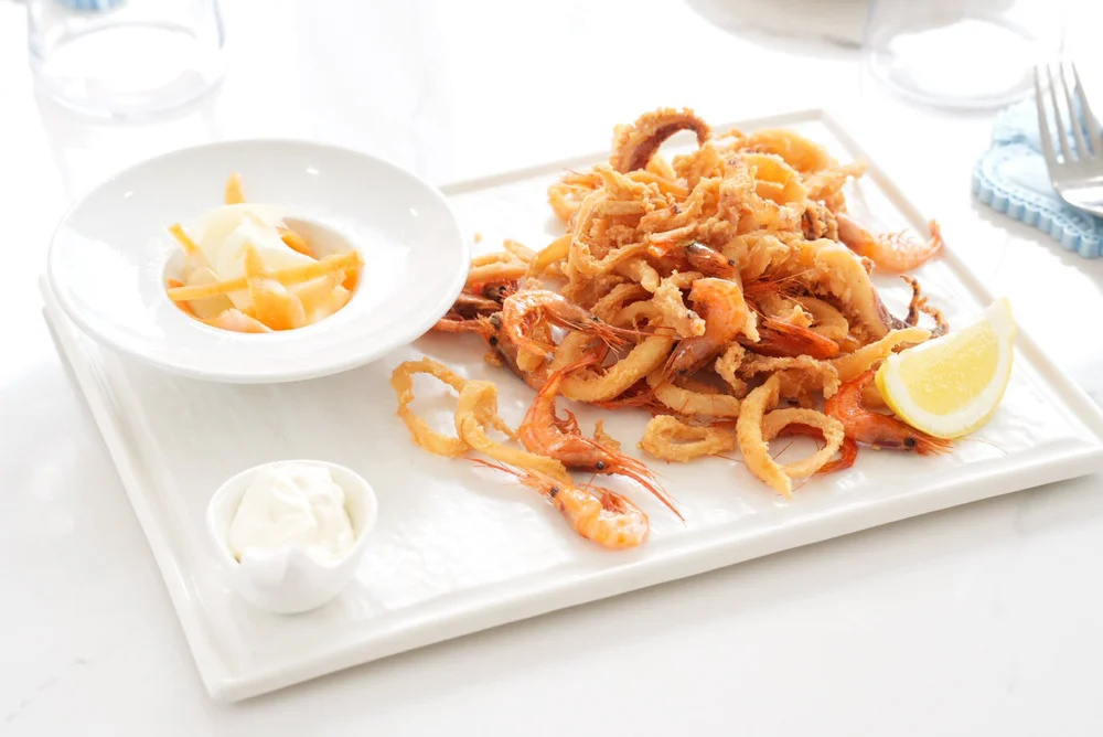 Frittura di gamberi e calamari