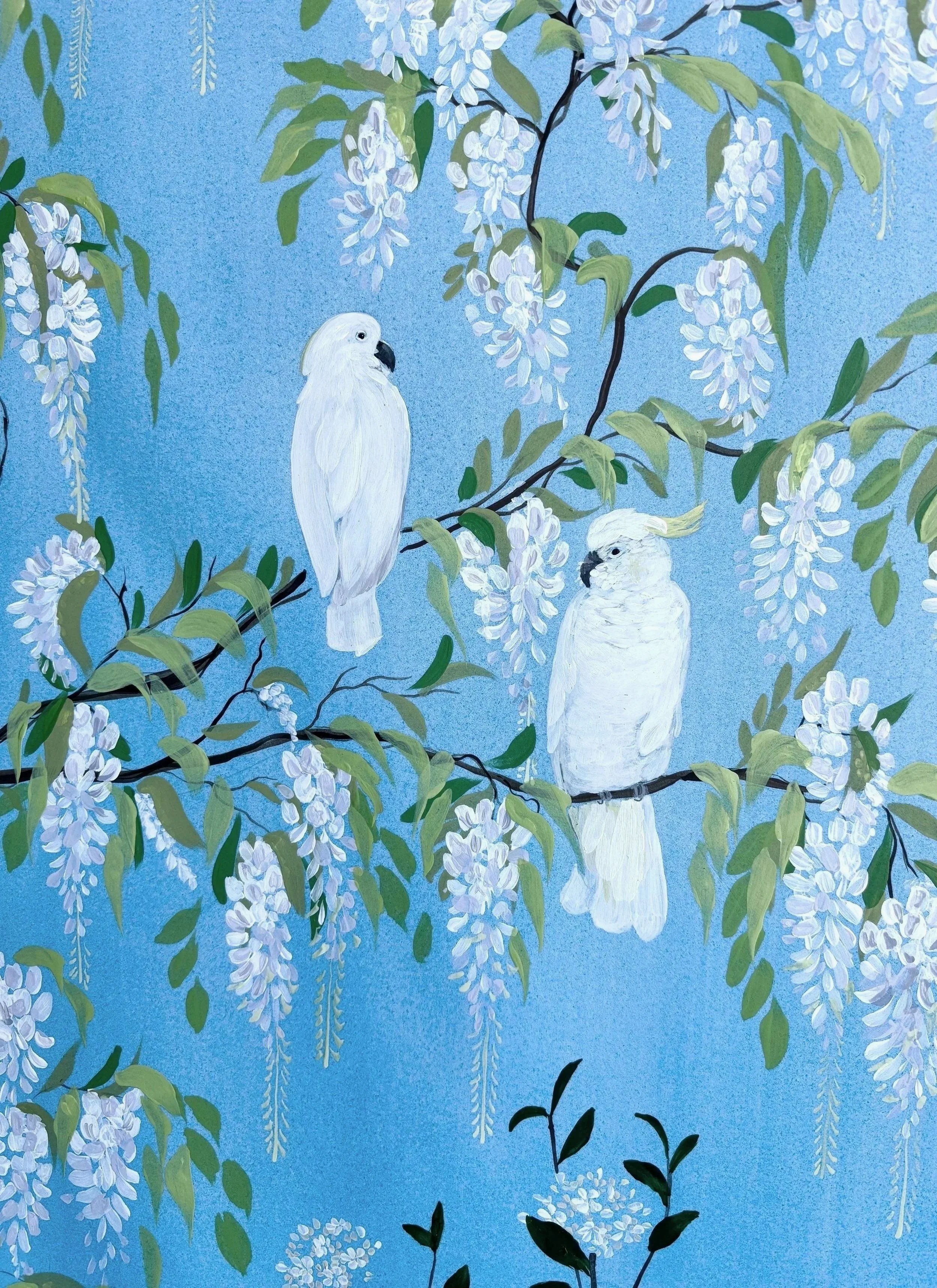 Roses and Wisteria I