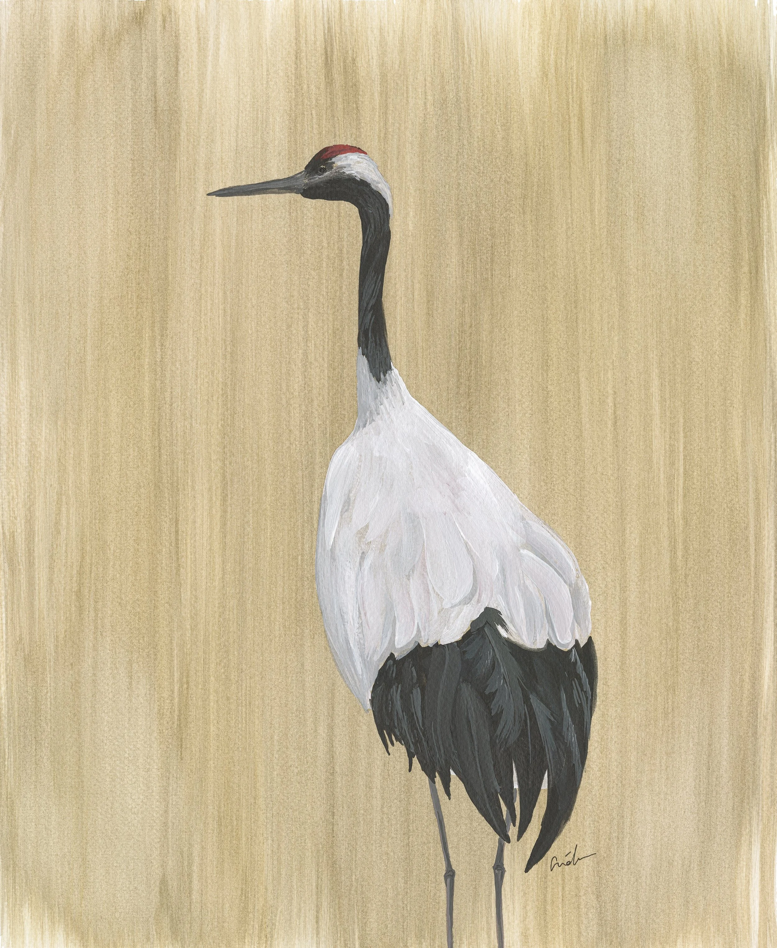 Red Crowned Crane II Print