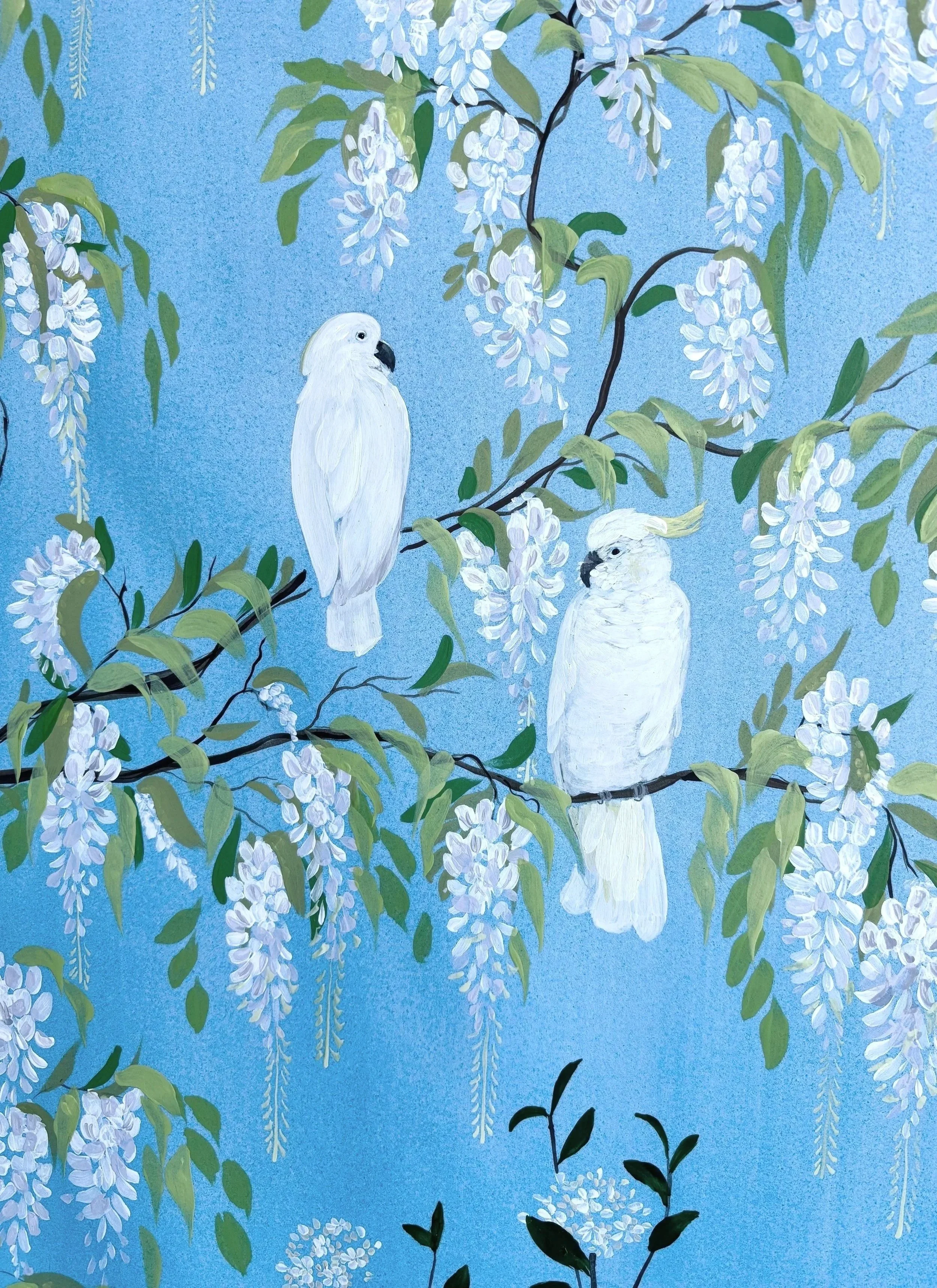 Roses and Wisteria I