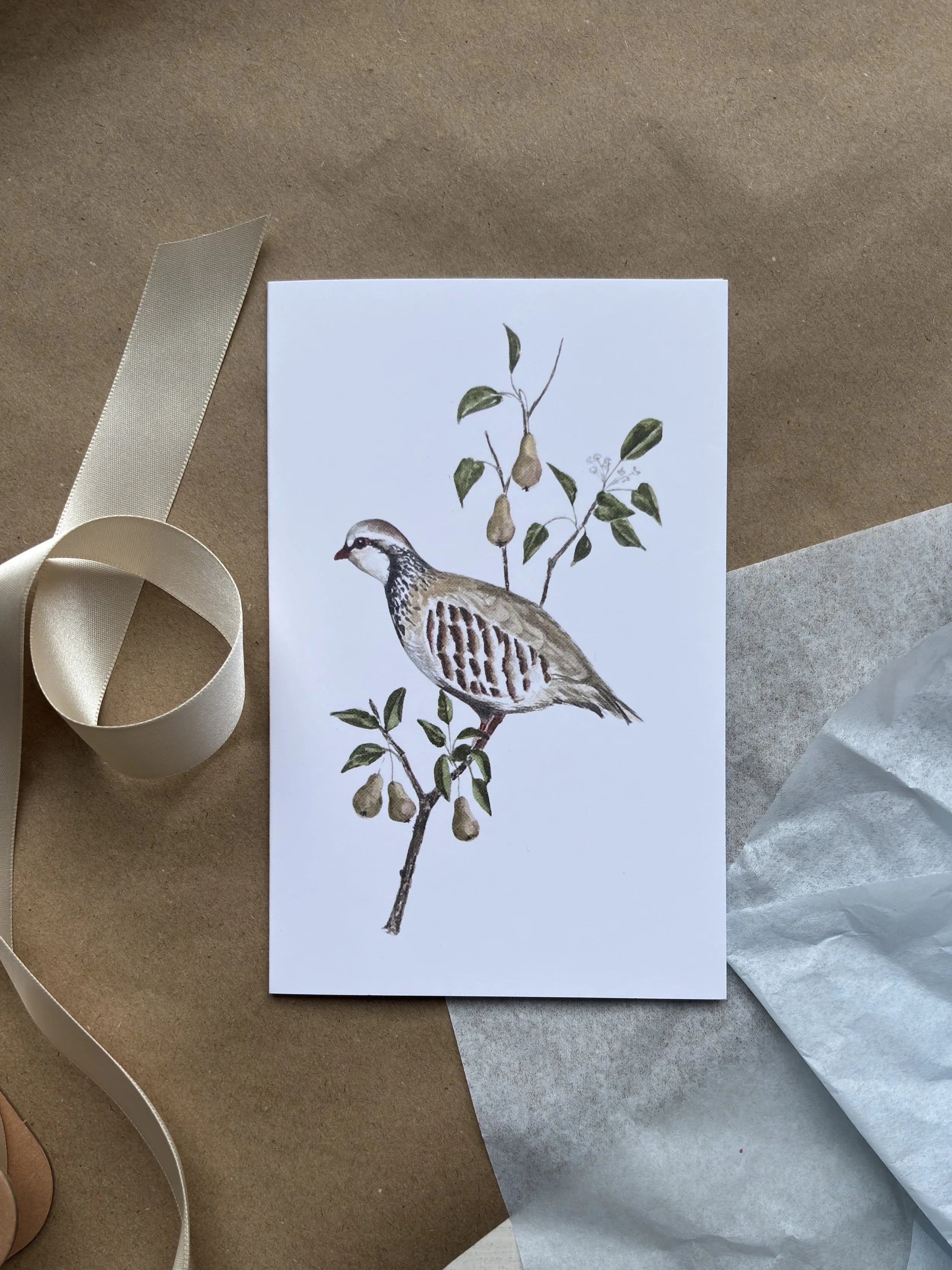 Partridge in a Pear Tree Christmas Card