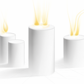 Geometric drawing of an outline square with sections divided by vertical, horizontal, and circle lines.