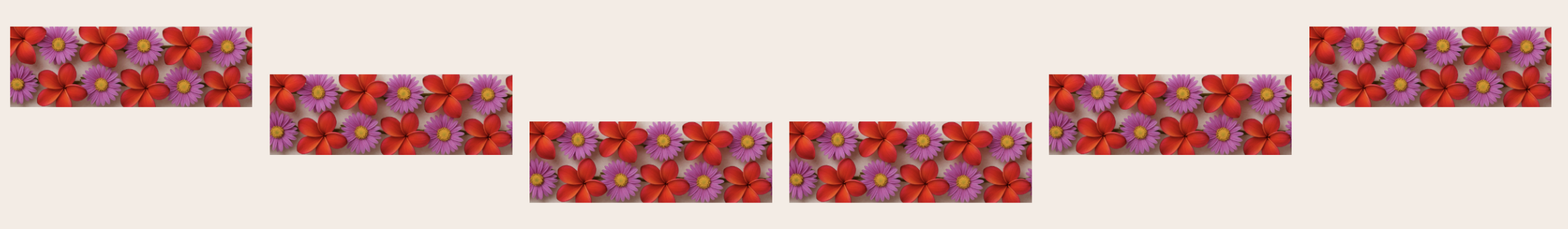 Motif floral décoratif répété.