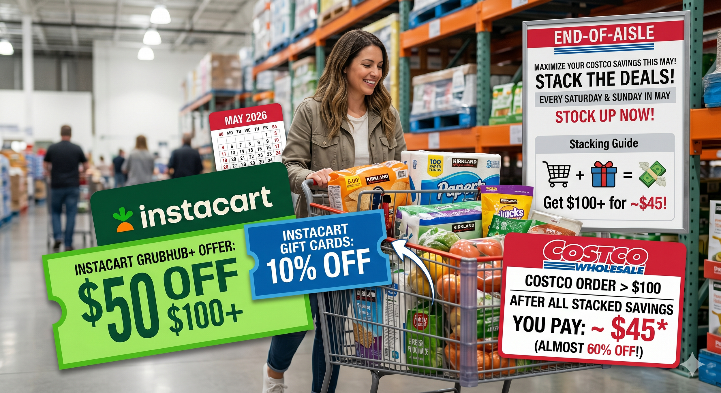 The Ultimate Costco "Triple Stack": Get $100 of Groceries for ~$45