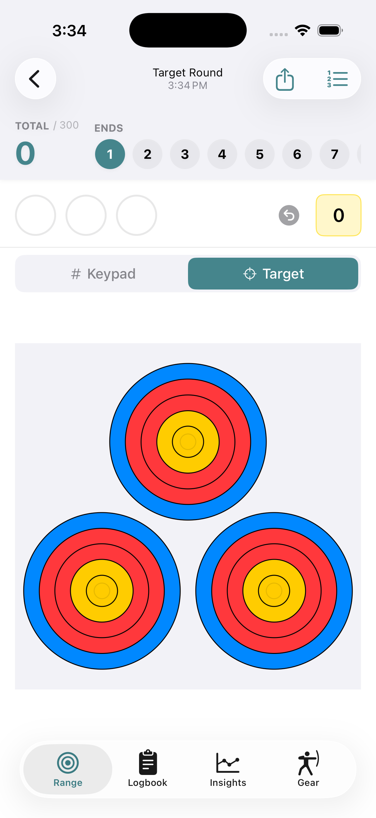 Vegas style target for scoring