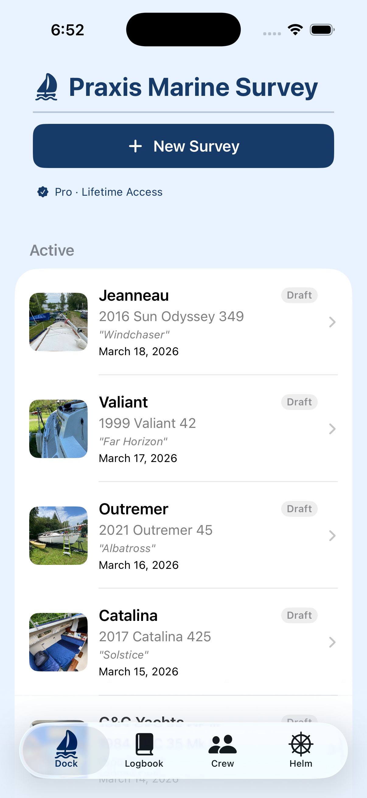 Active events  listing