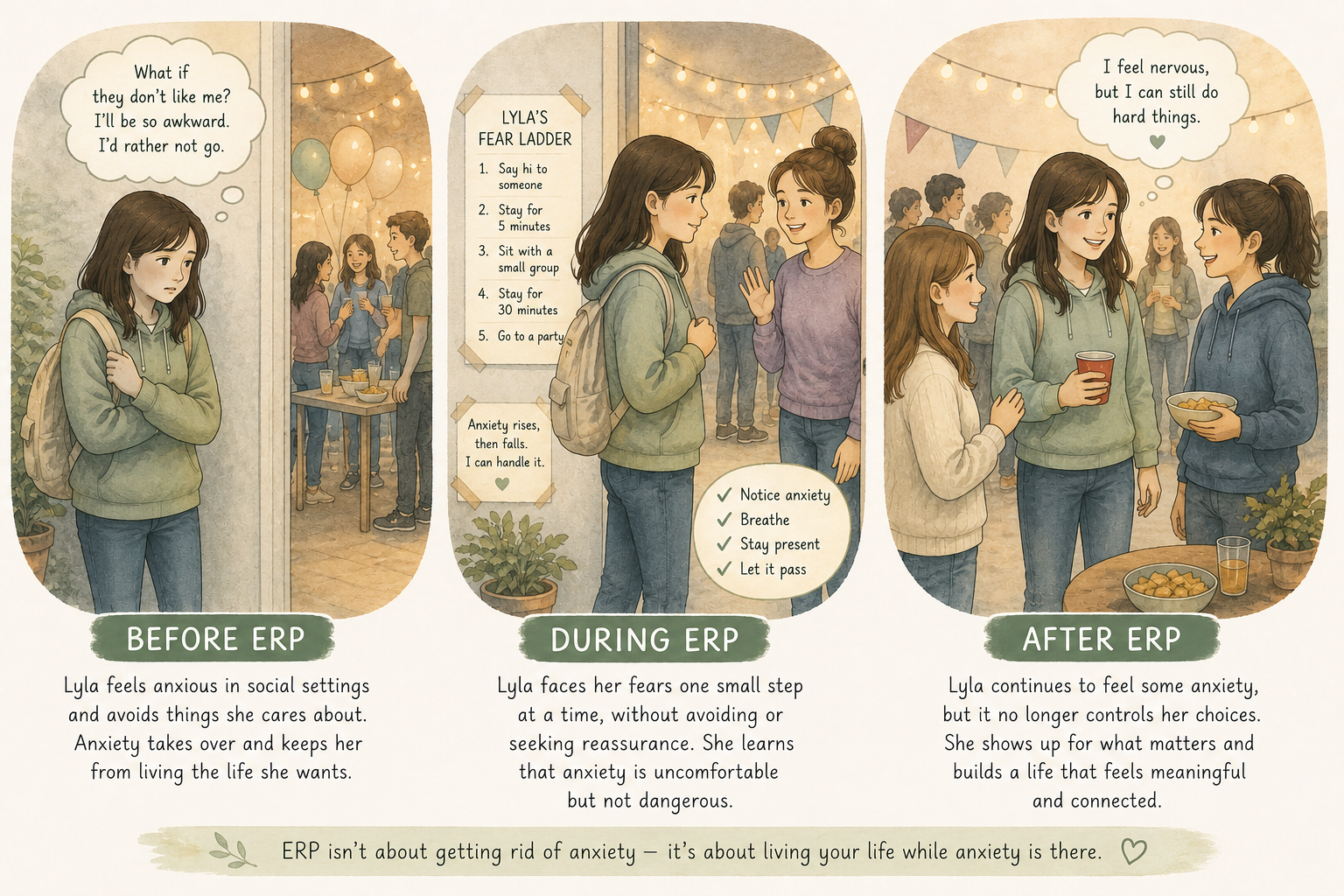 ERP | Before | During | After | Anxiety | Wild Ivy Psychotherapy |