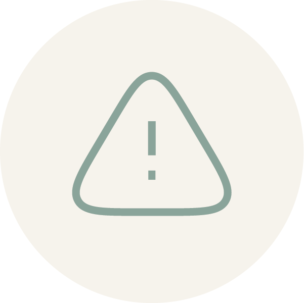 Warning sign with exclamation mark inside a triangle