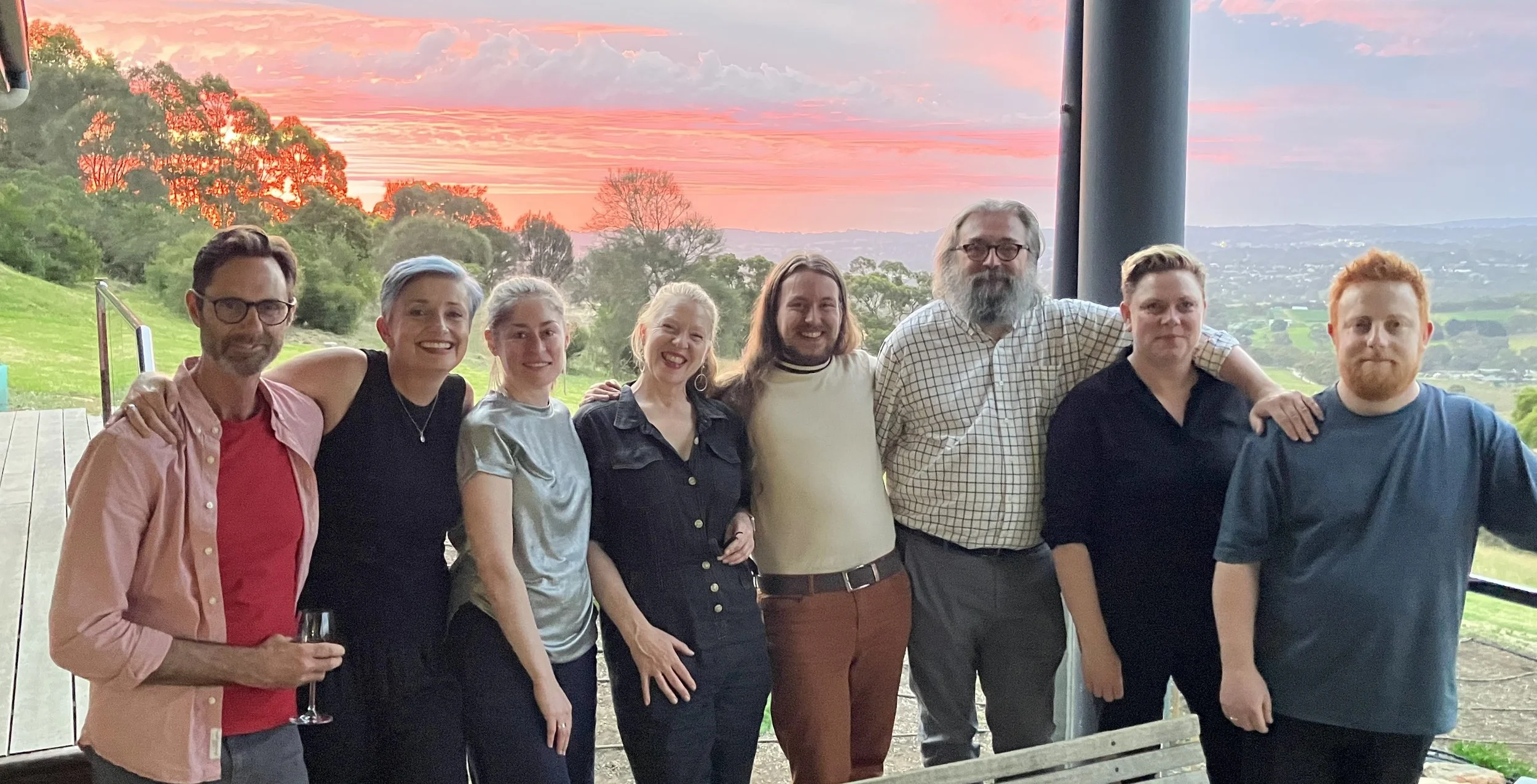 Unknown Swimmer development, UKARIA 2024. Jason Reekie, JD, Louise Devenish, Alyson Campbell, Justin Gardam, Kevin March, Laila Engle, Campbell Banks. 