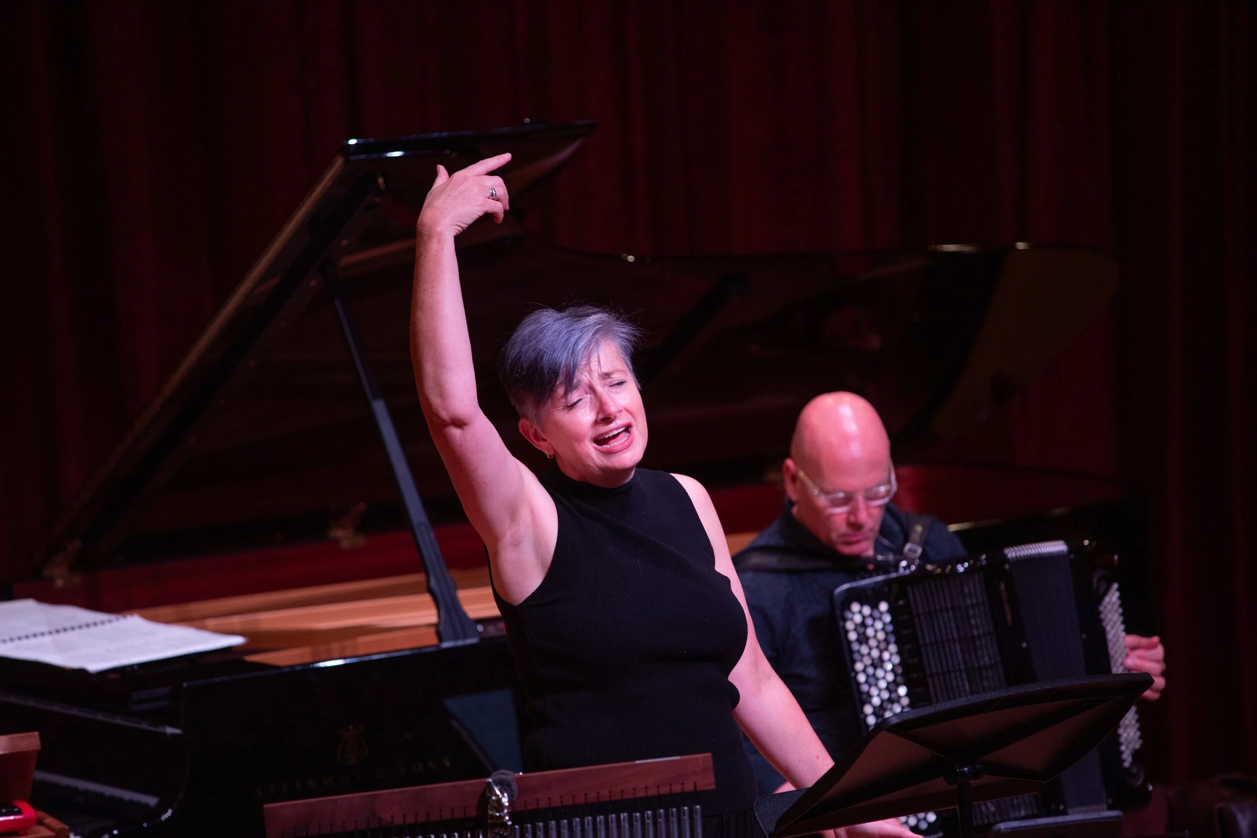 Rehearsal, Schwester Tod, UKARIA 2023, With James Crabbe.