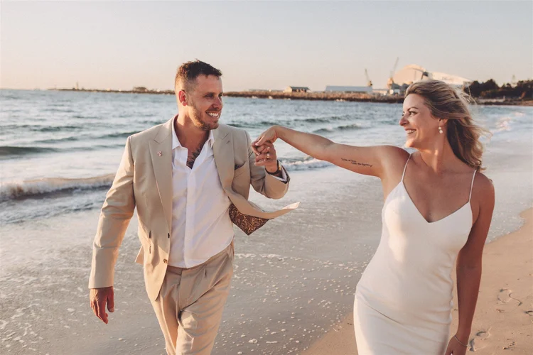 Hollie and Ben's wedding at Bathers Beach House