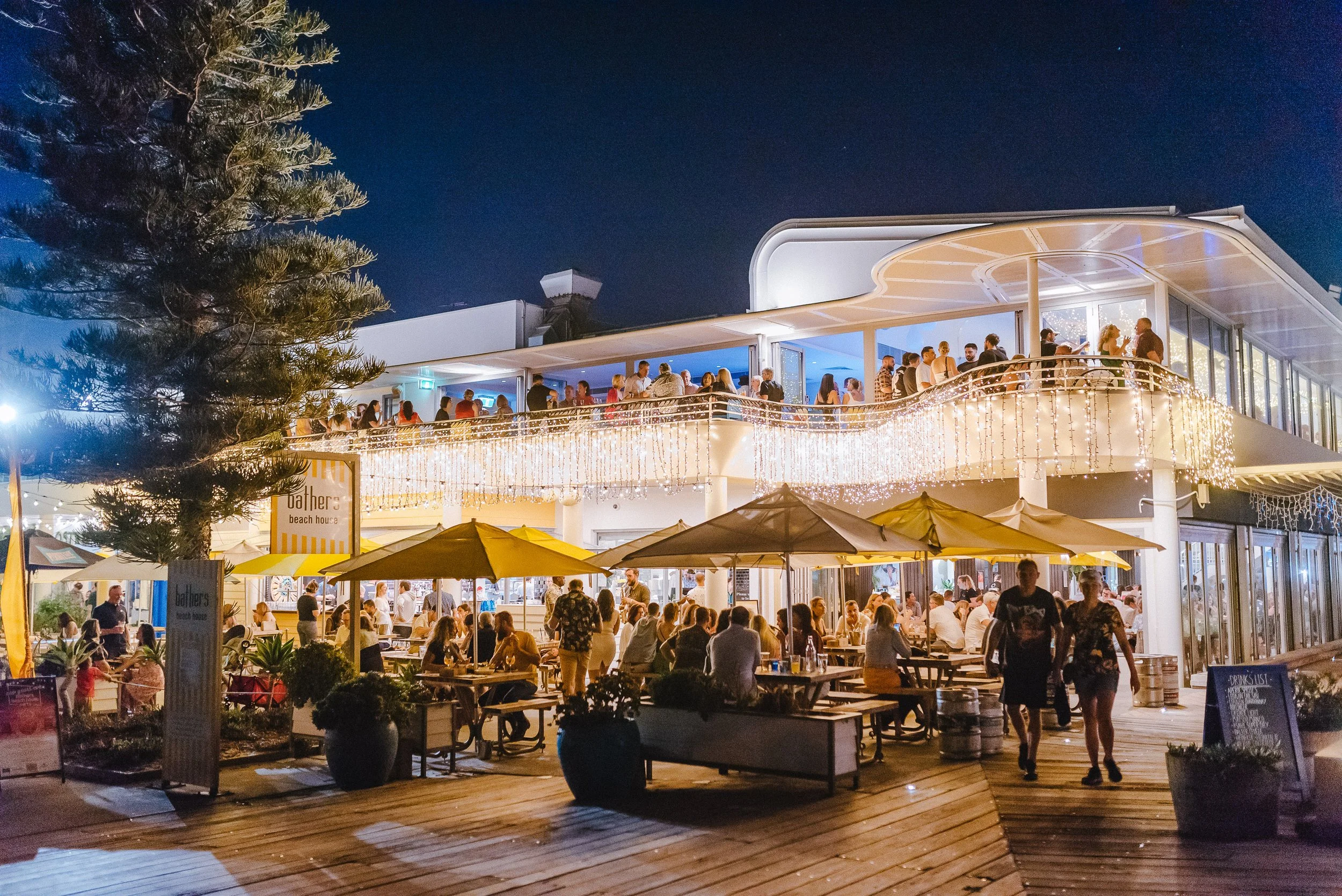 Evening event upstairs at Bathers Beach House, Fremantle