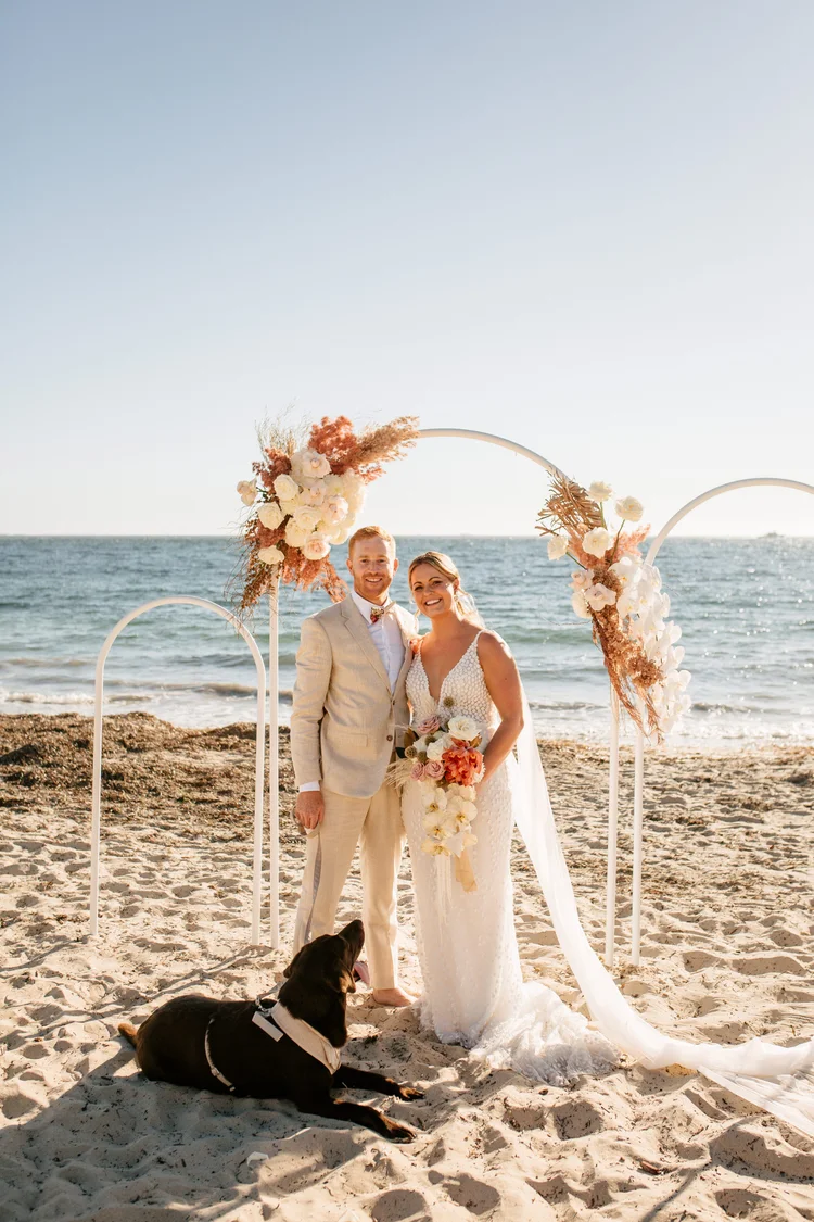 Jade and Corey's wedding at Bathers Beach House, photographed by Ben and Ebony