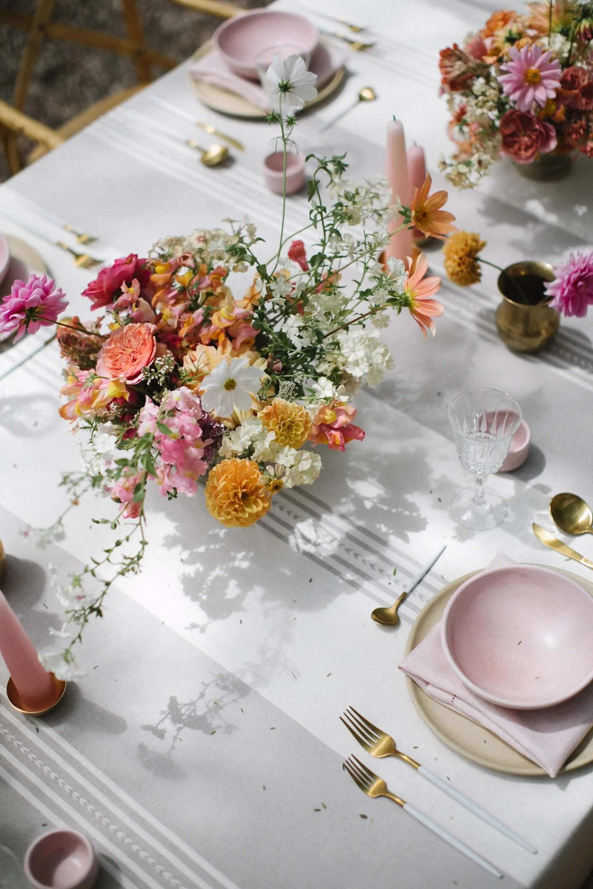 conceptual wedding editorial with refined floral design
