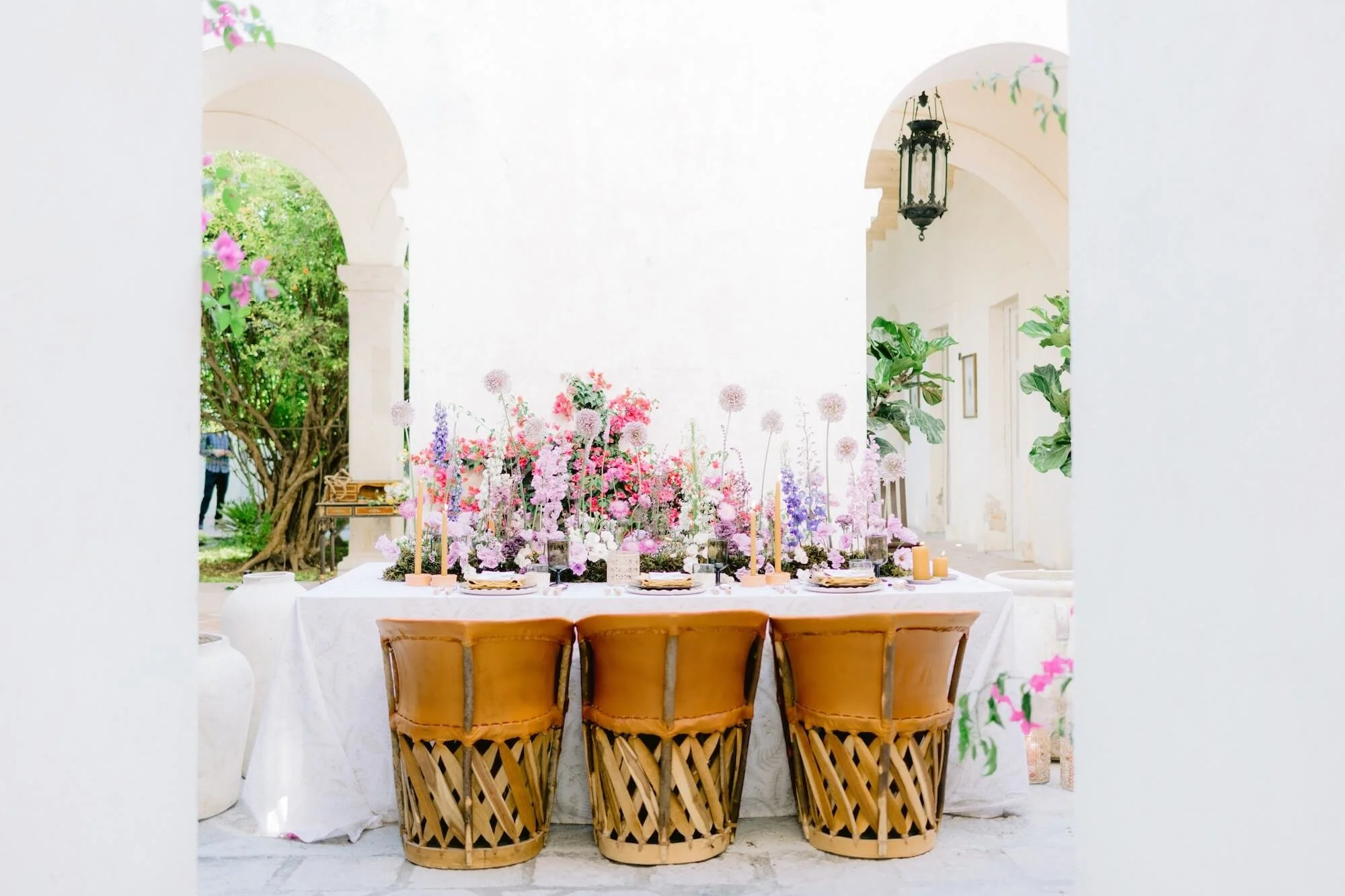 destination wedding couple with expressive floral design by Florklor