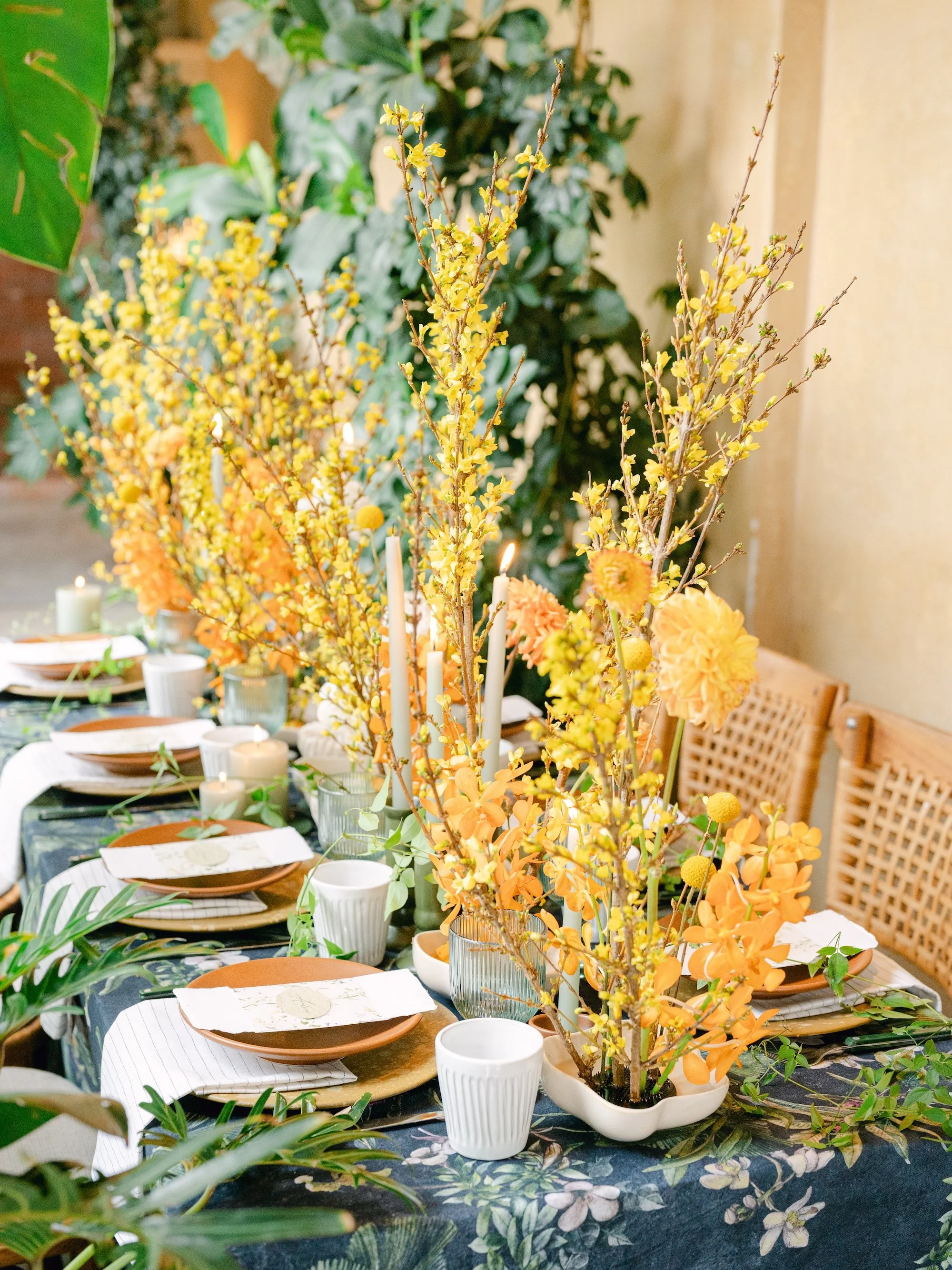 Mexican inspired wedding decor with color