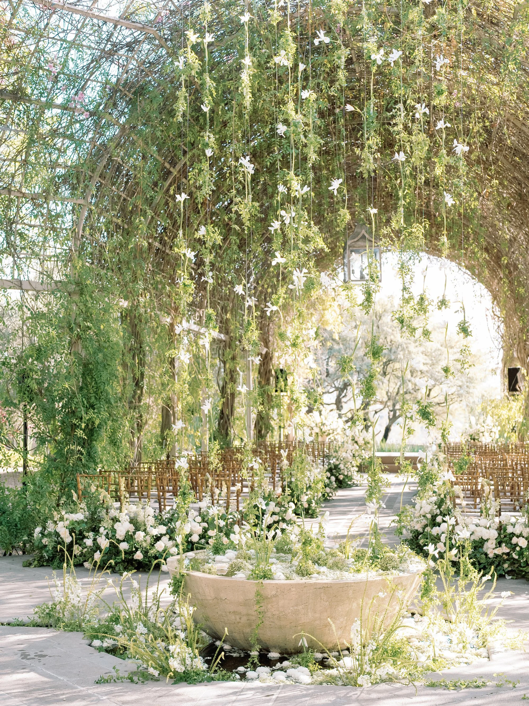 luxury wedding reception table floral design mexico