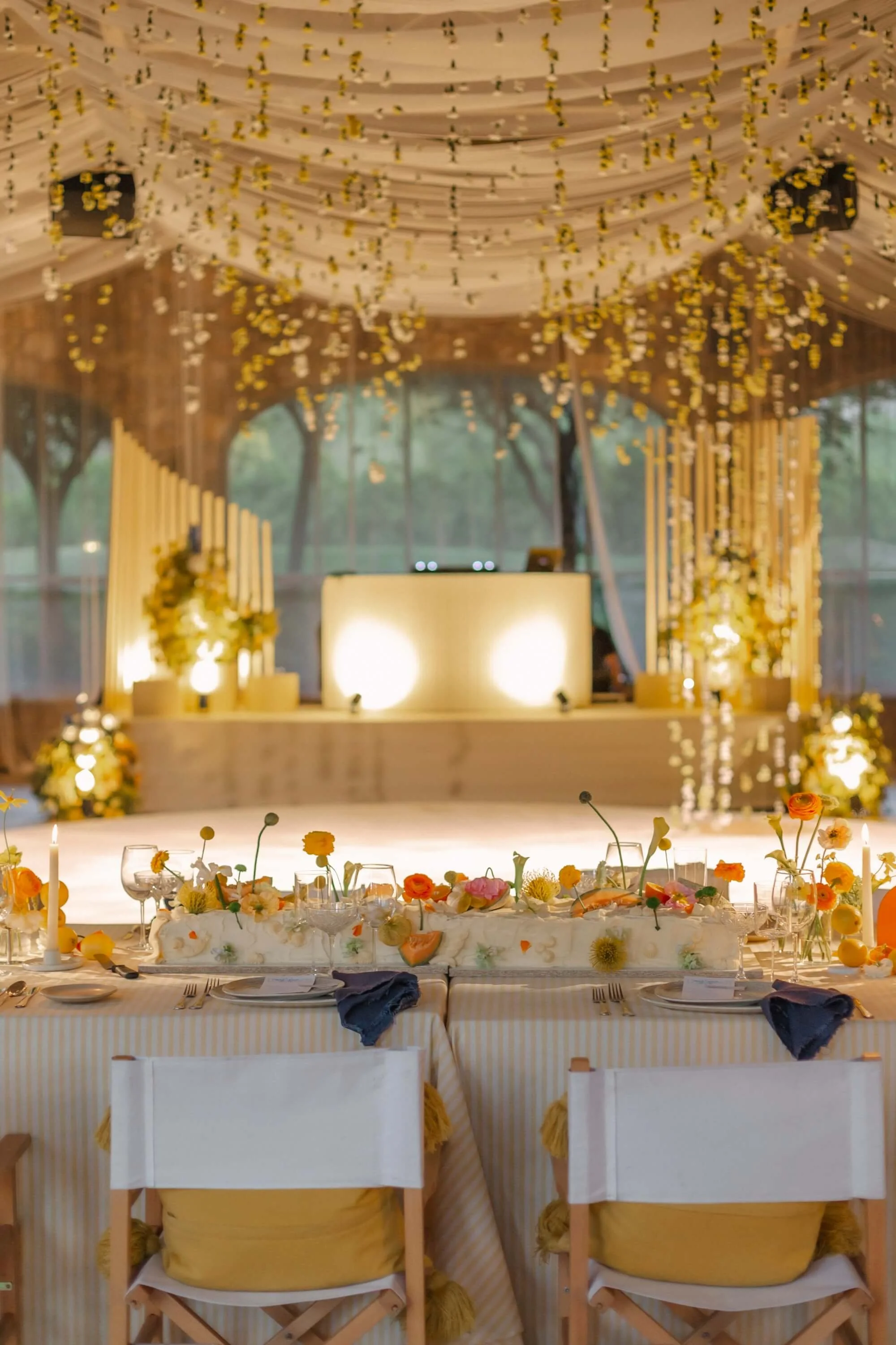 ceremony design guided by organic floral placement