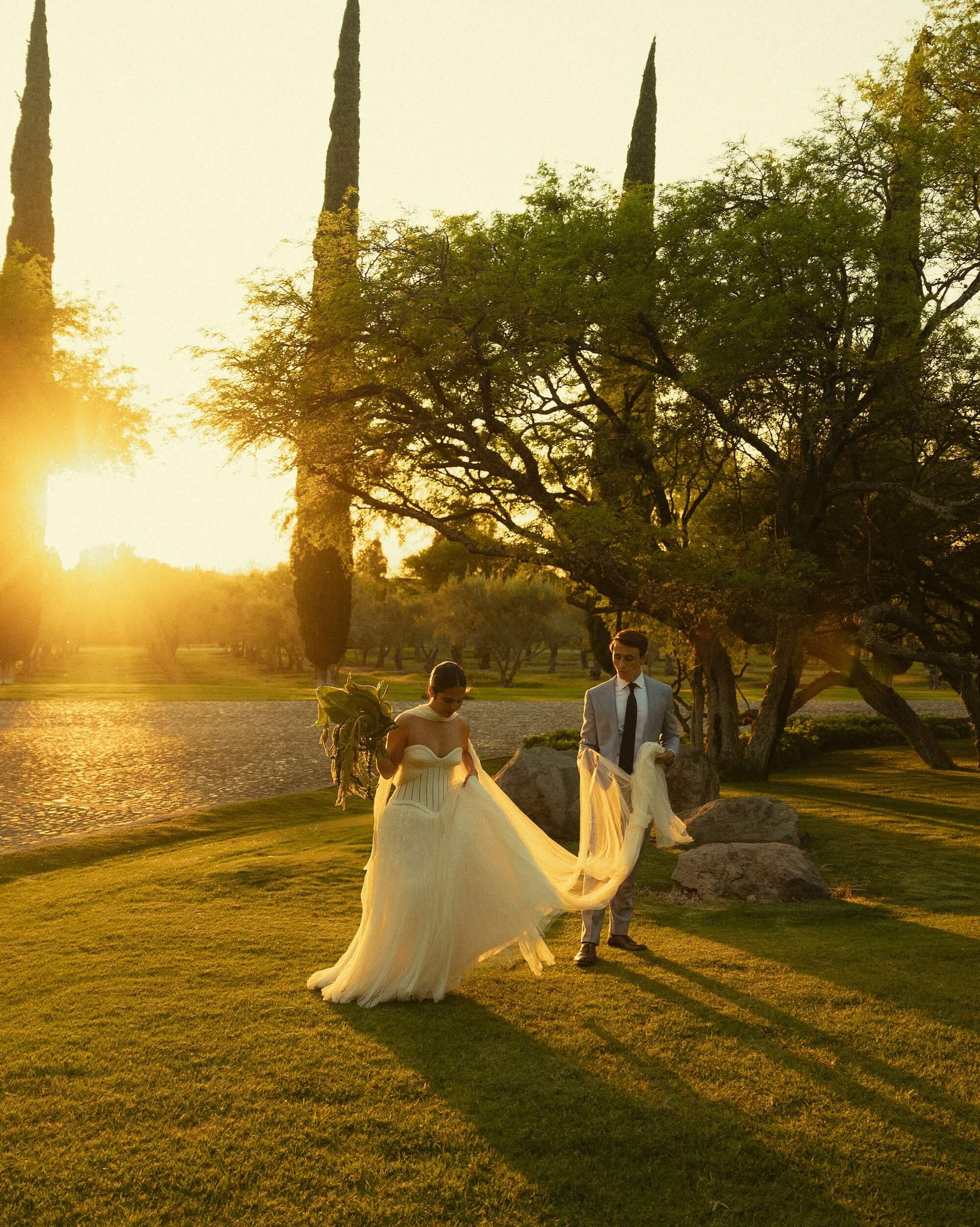 guests seated within a softly curated floral environment