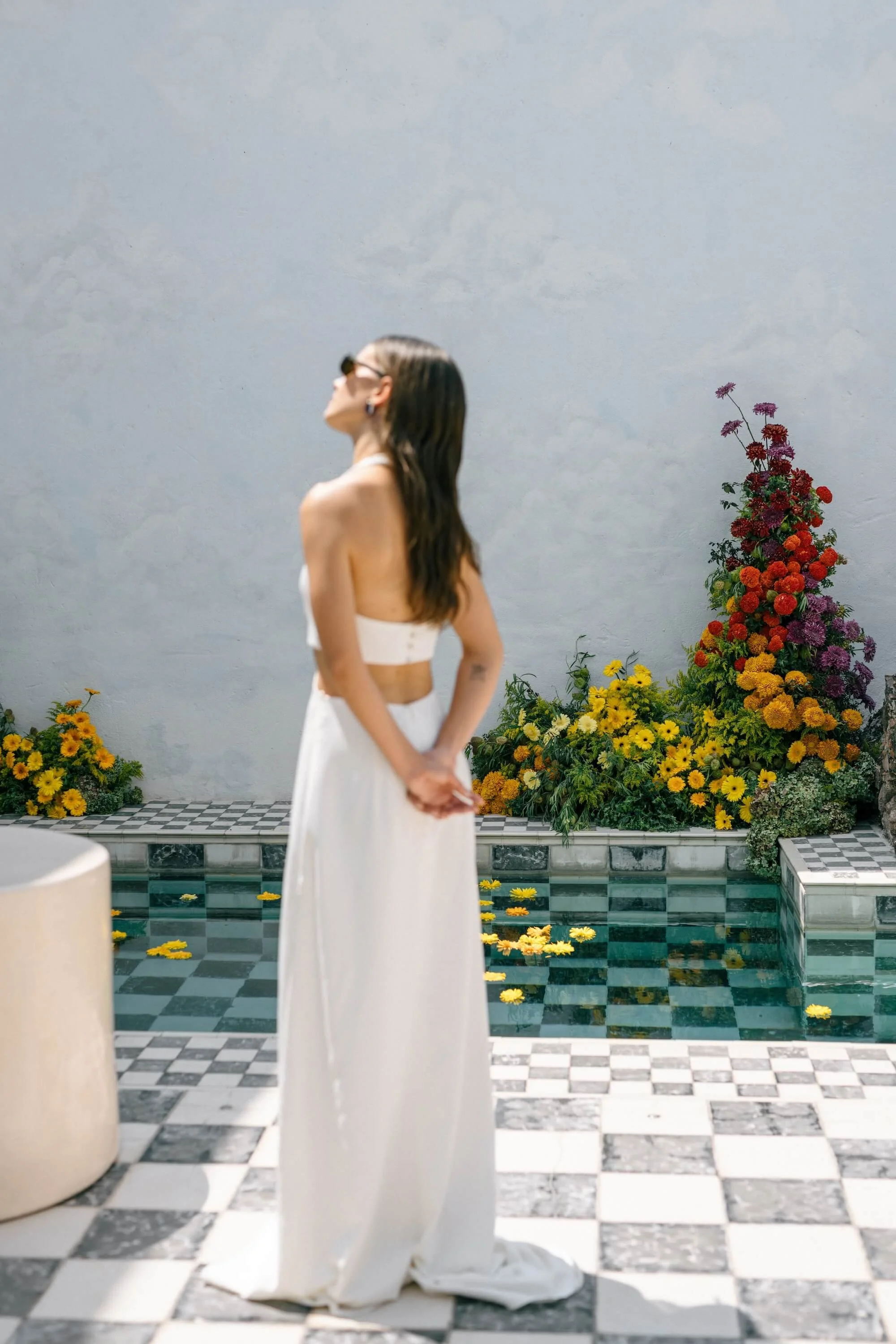 vibrant wedding floral design Mexico