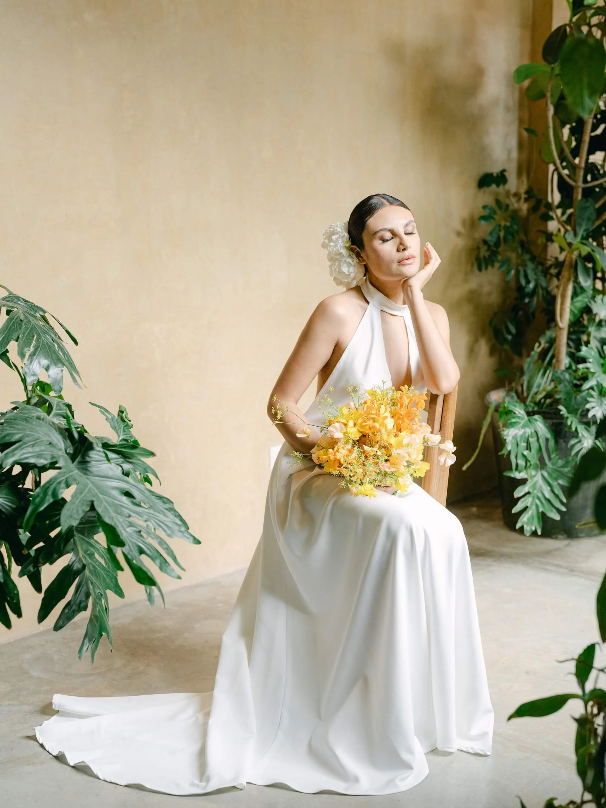 immersive botanical wedding design with layered greenery and natural textures Mexico