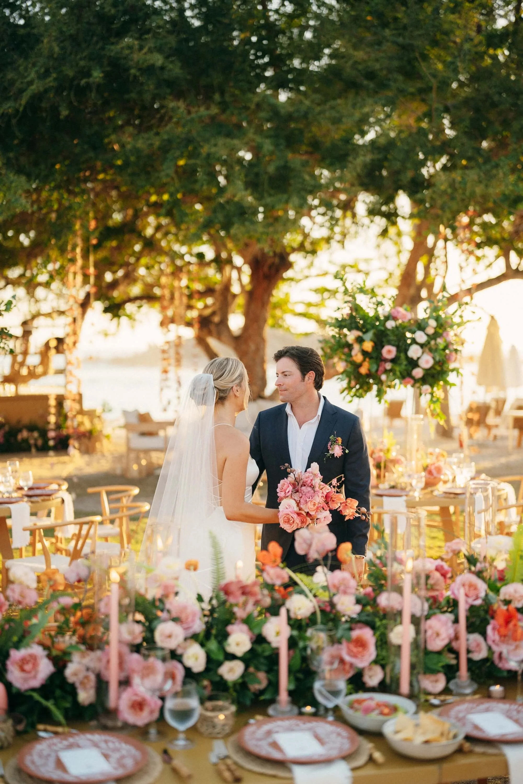 a sense of stillness framed by floral elements