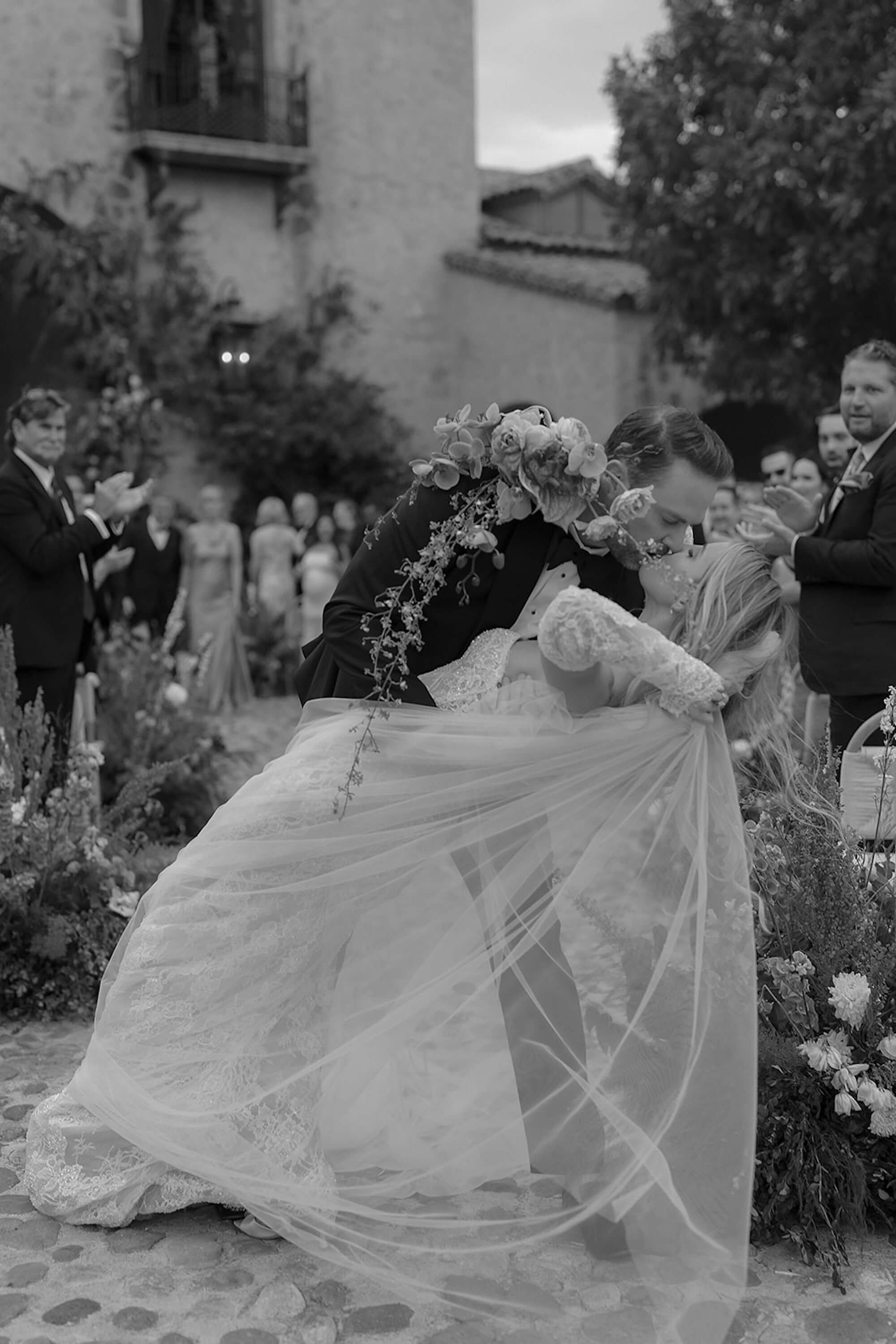 a cohesive reception design guided by florals and light