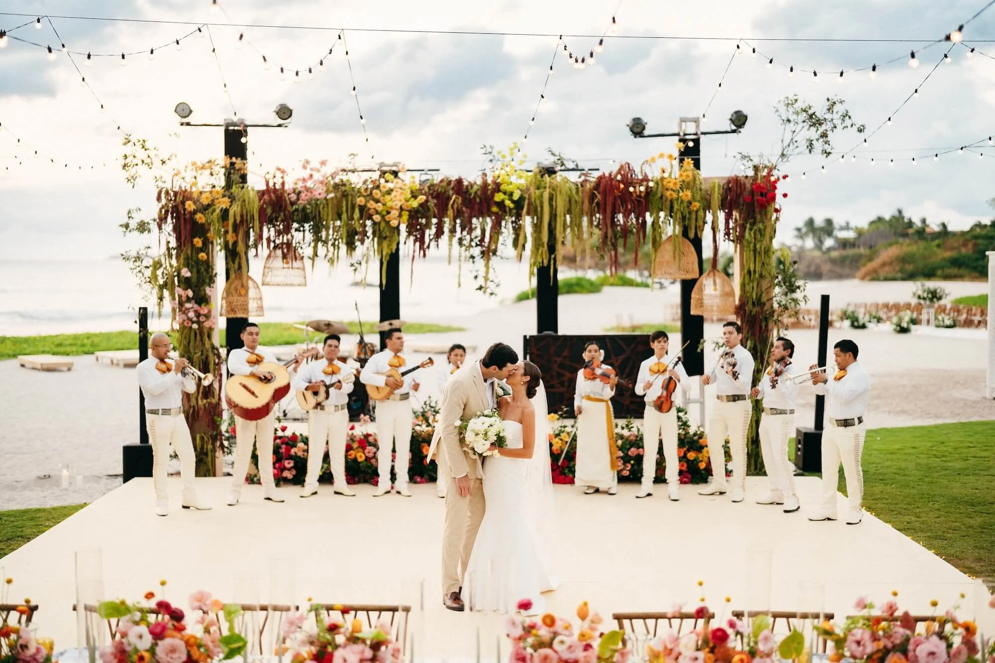 layered floral textures creating depth and movement in celebration