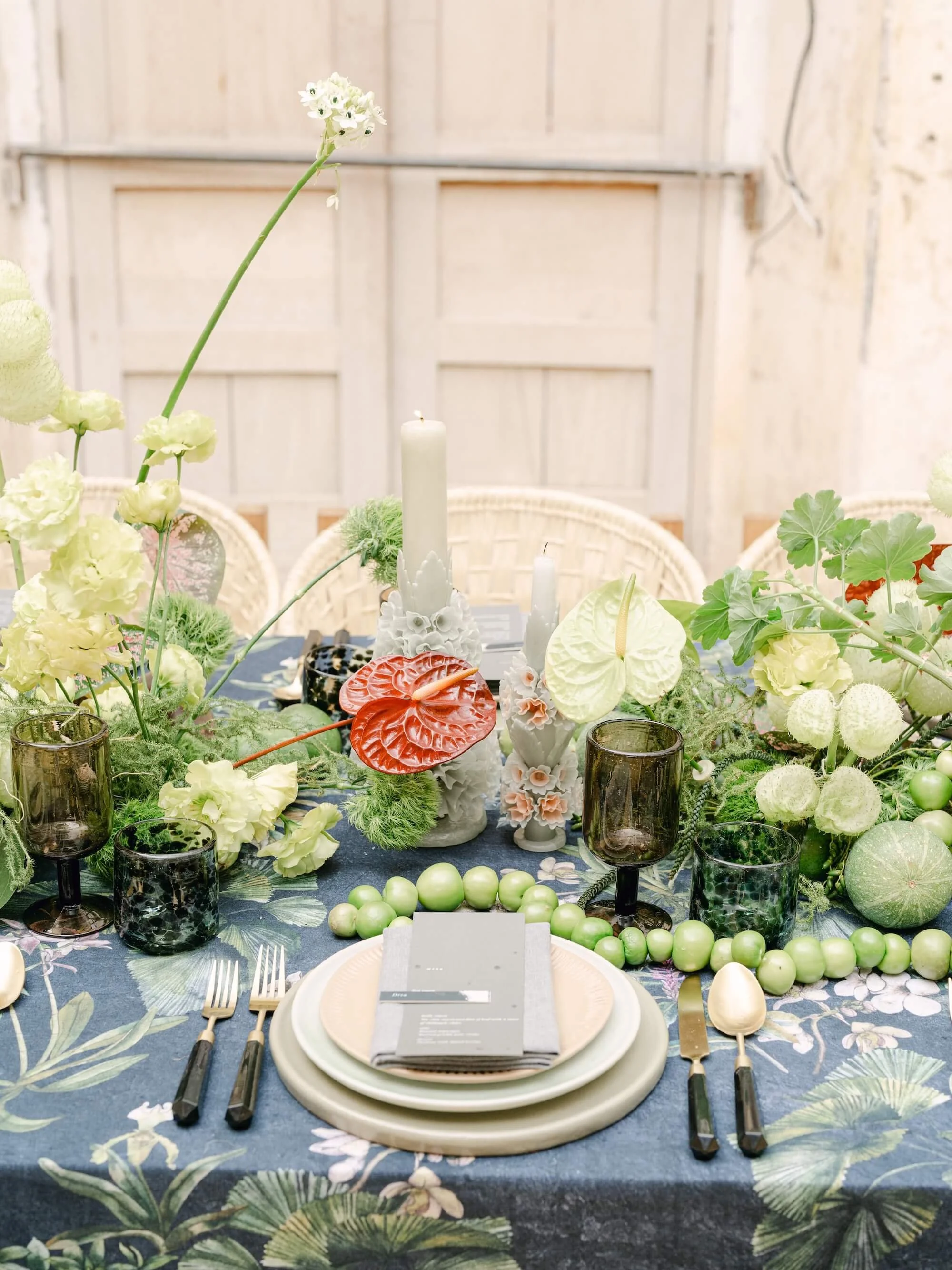 bride holding organic garden-style bouquet with movement and texture