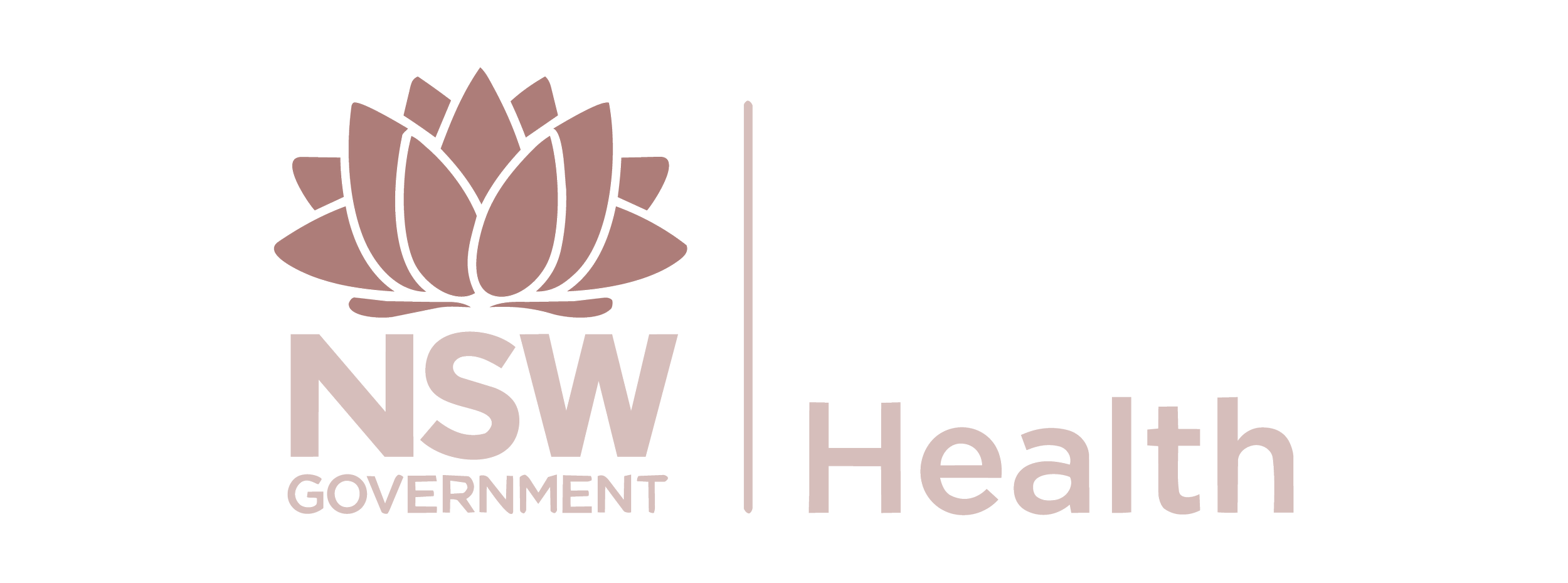 NSW Government Health logo featuring a stylized lotus flower and text
