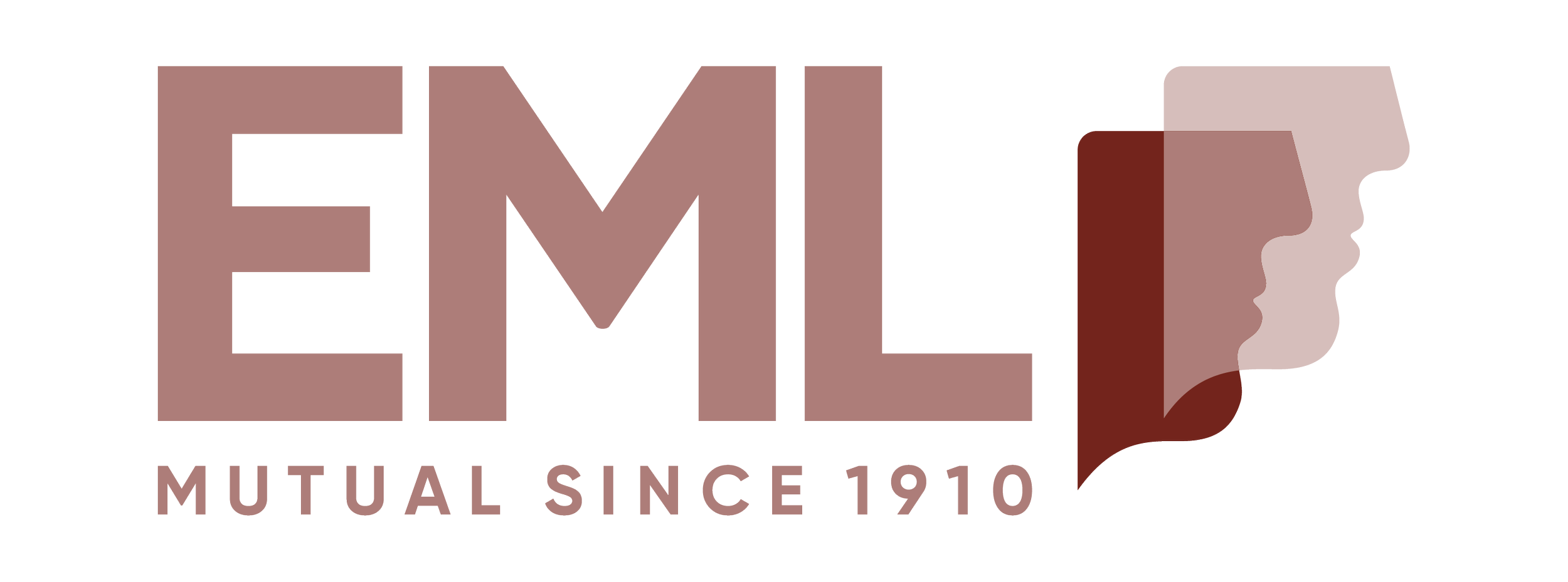 The logo of Emile Mutual, featuring the company's name in large letters and a stylized profile of a person's face.