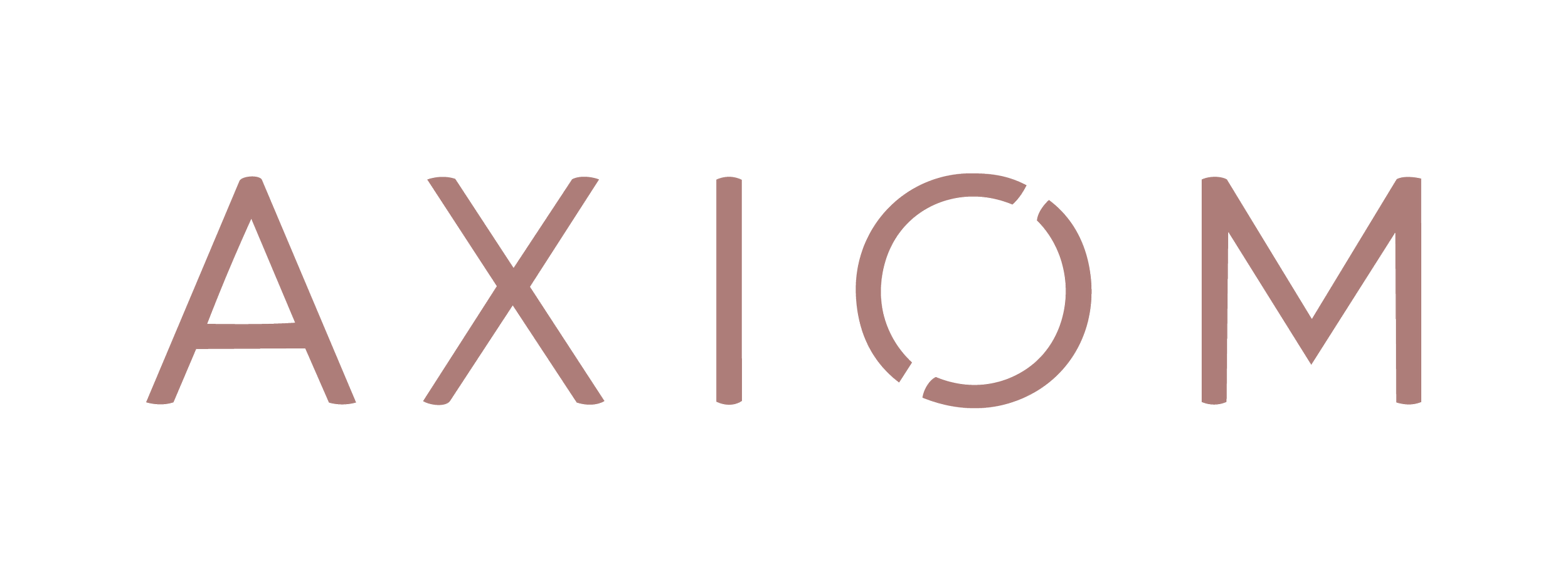 The word 'Axiom' written in large, lowercase letters, with 'axio' in light brown and the 'm' in a darker shade.