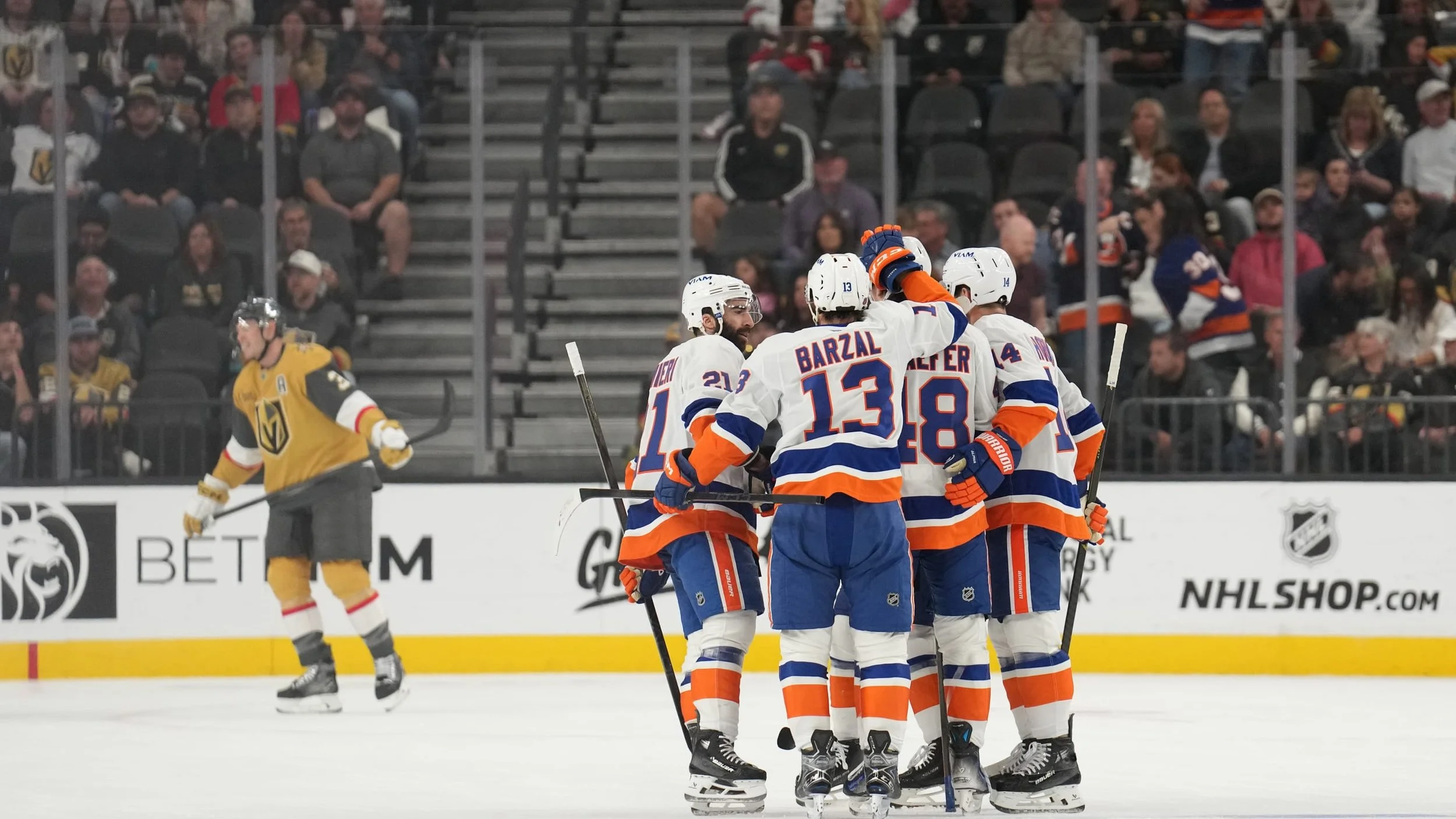 Islanders Escape Vegas in OT
