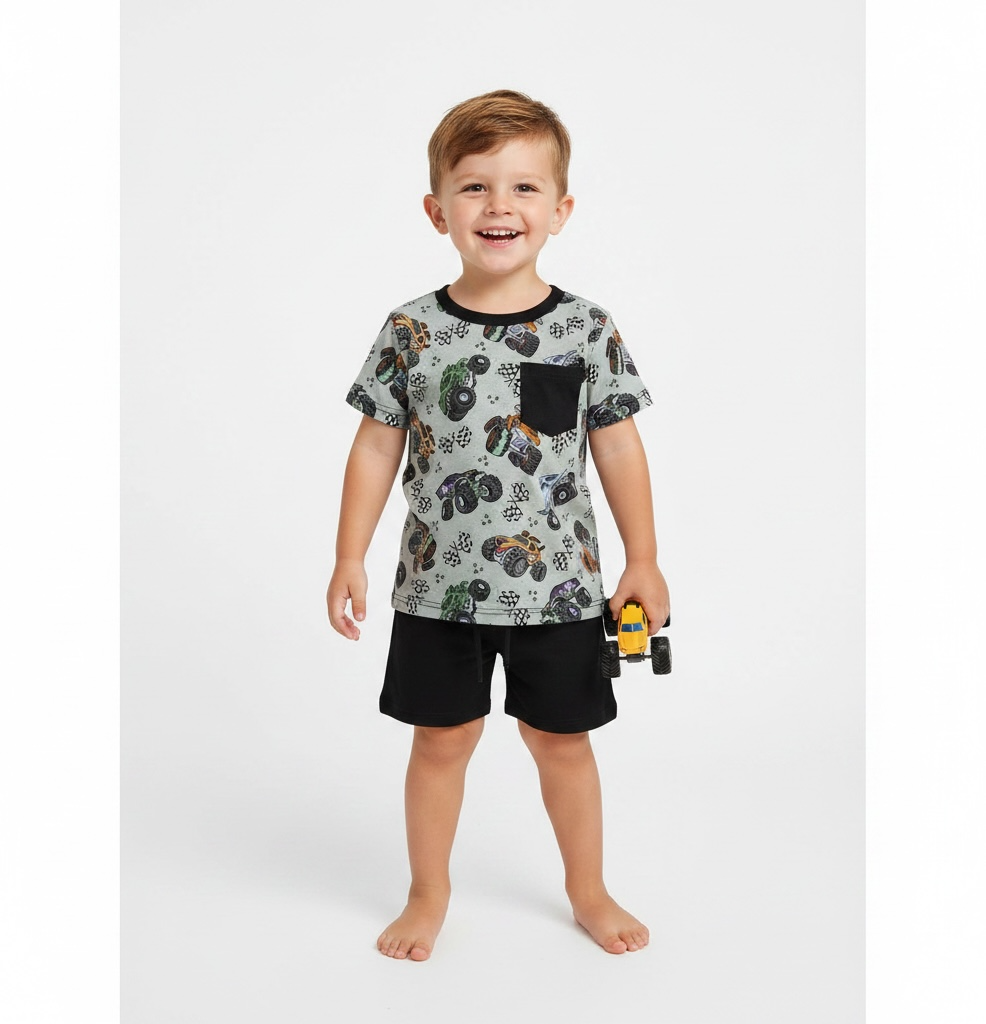 Monster Madness Pocket Tee & Short Set