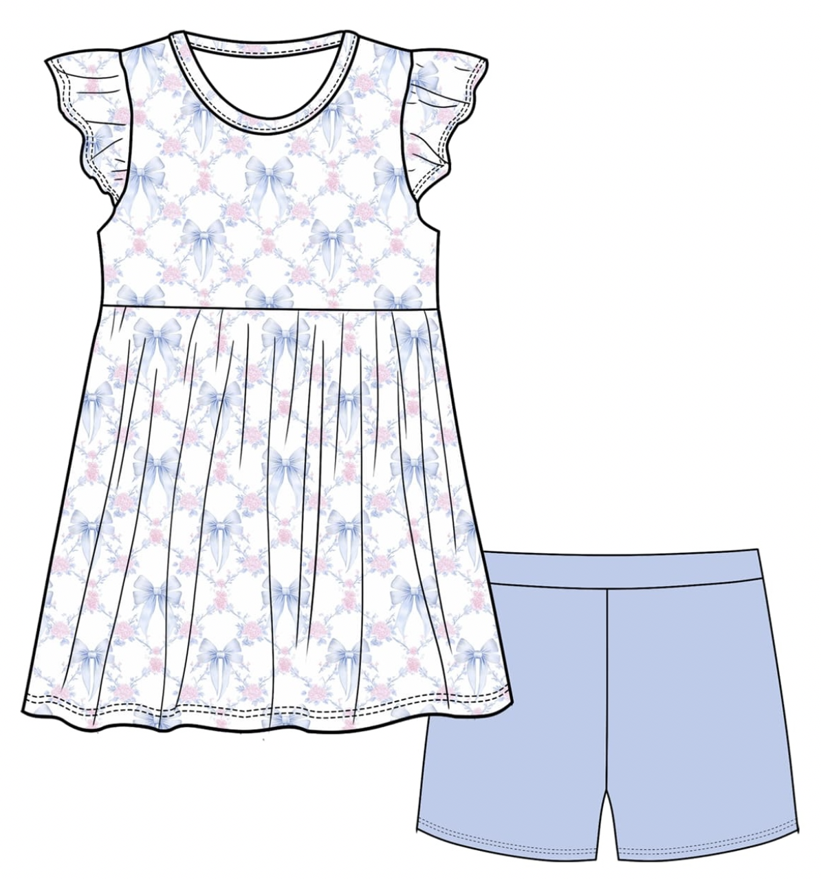 Tea Time Twirl Dress and Shorts
