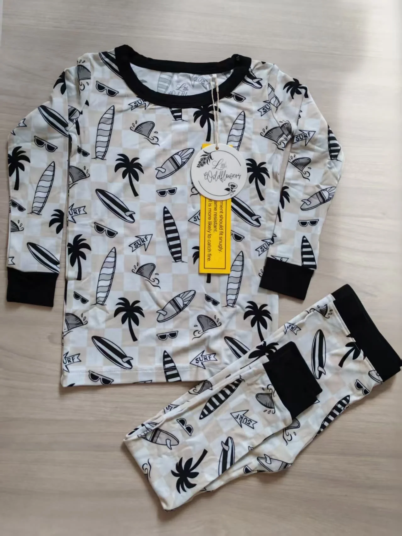 Surf's Up 2-Piece Long Sleeve Shirt & Pant Set